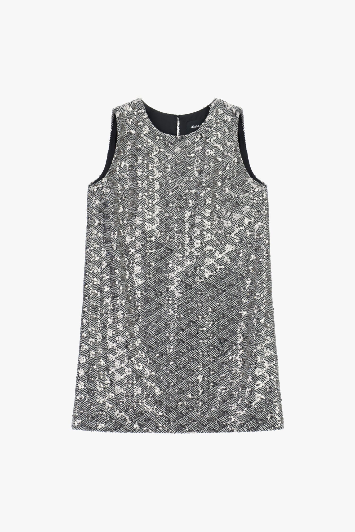 Abito Corto Senza Maniche Con Paillettes Dixie