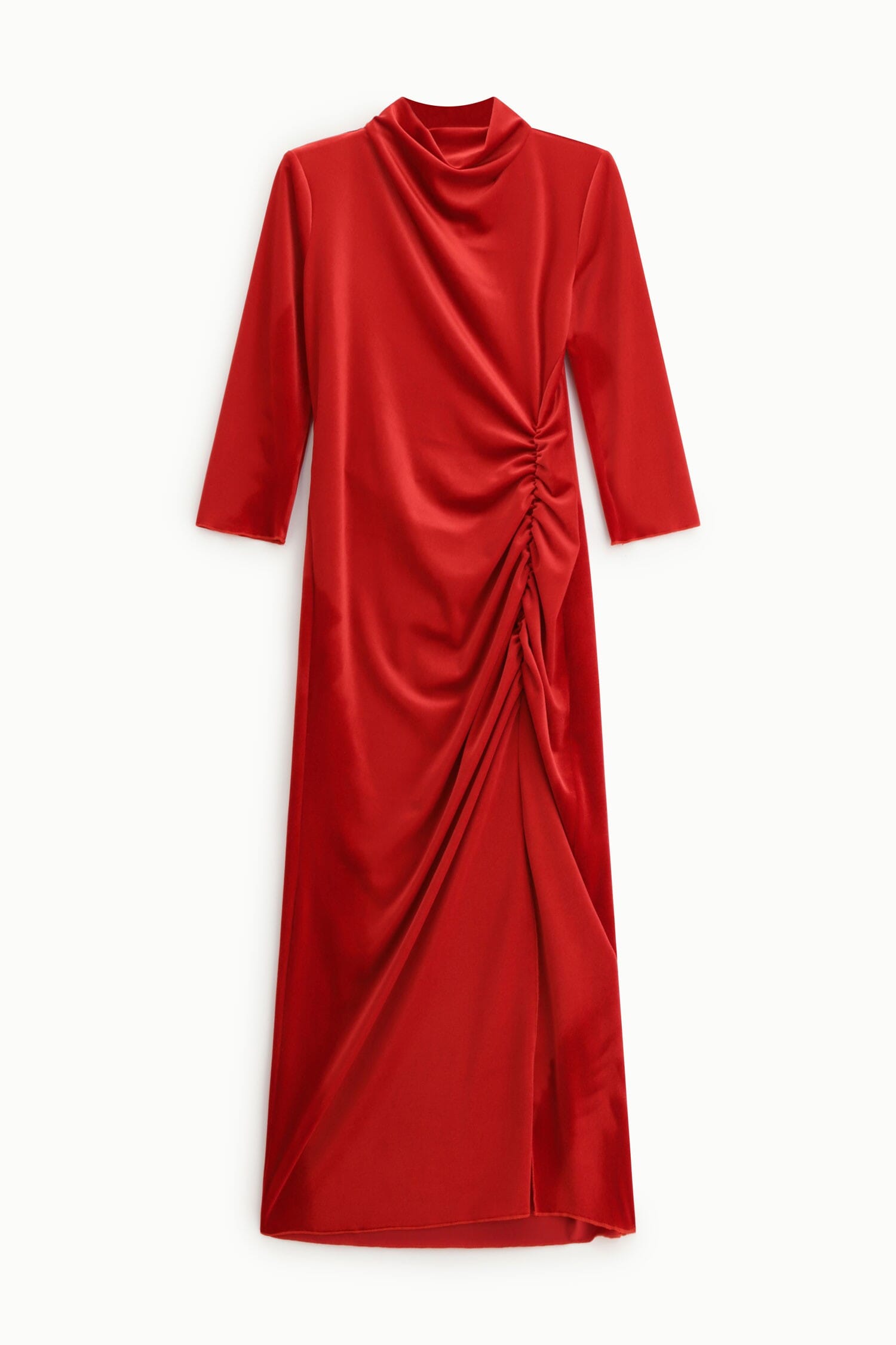 Abito Lungo Drappeggiato Con Maniche A Tre Quarti Dixie