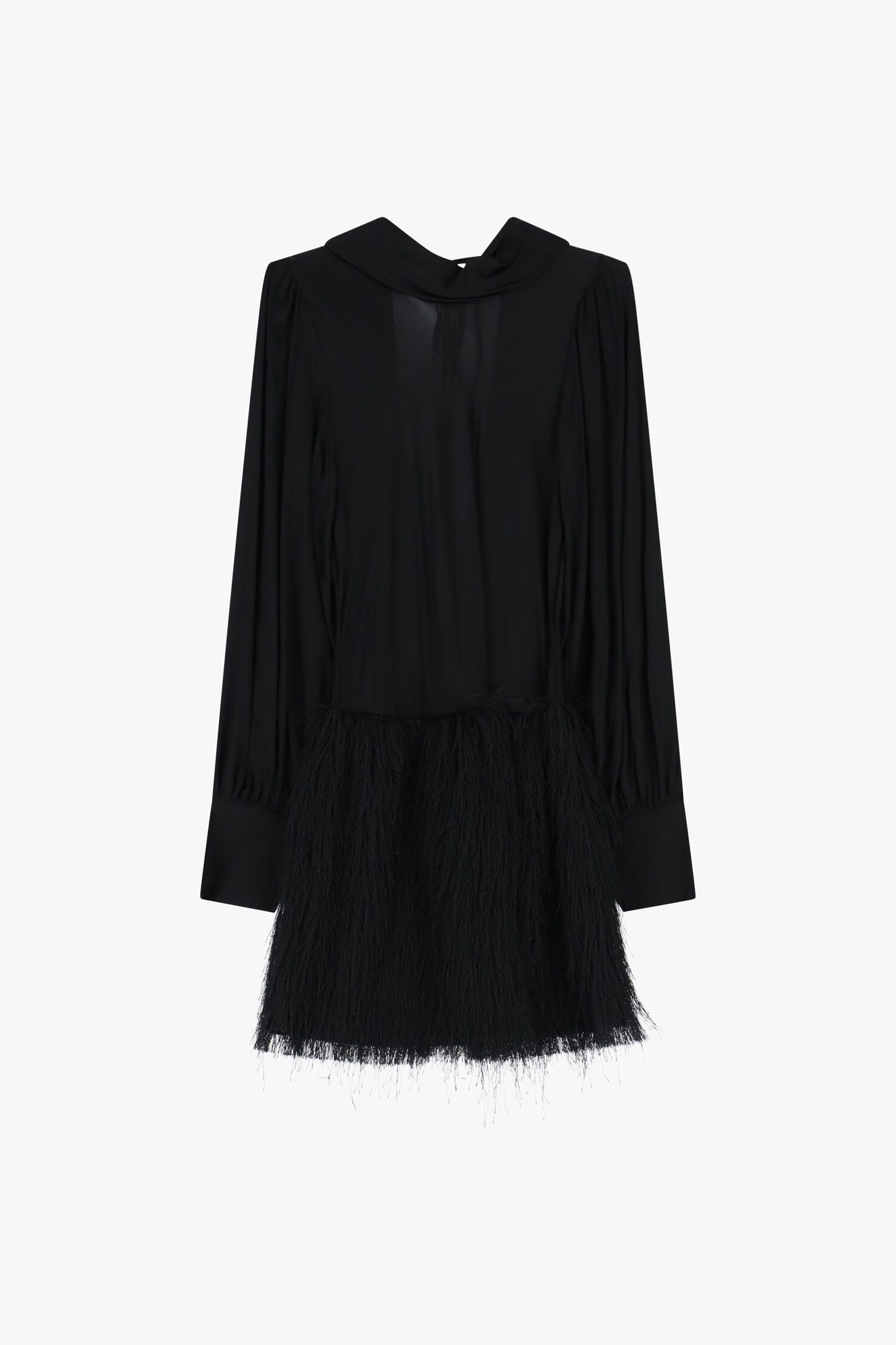 Abito Corto Con Maniche Lunghe E Balza Testo Dixie