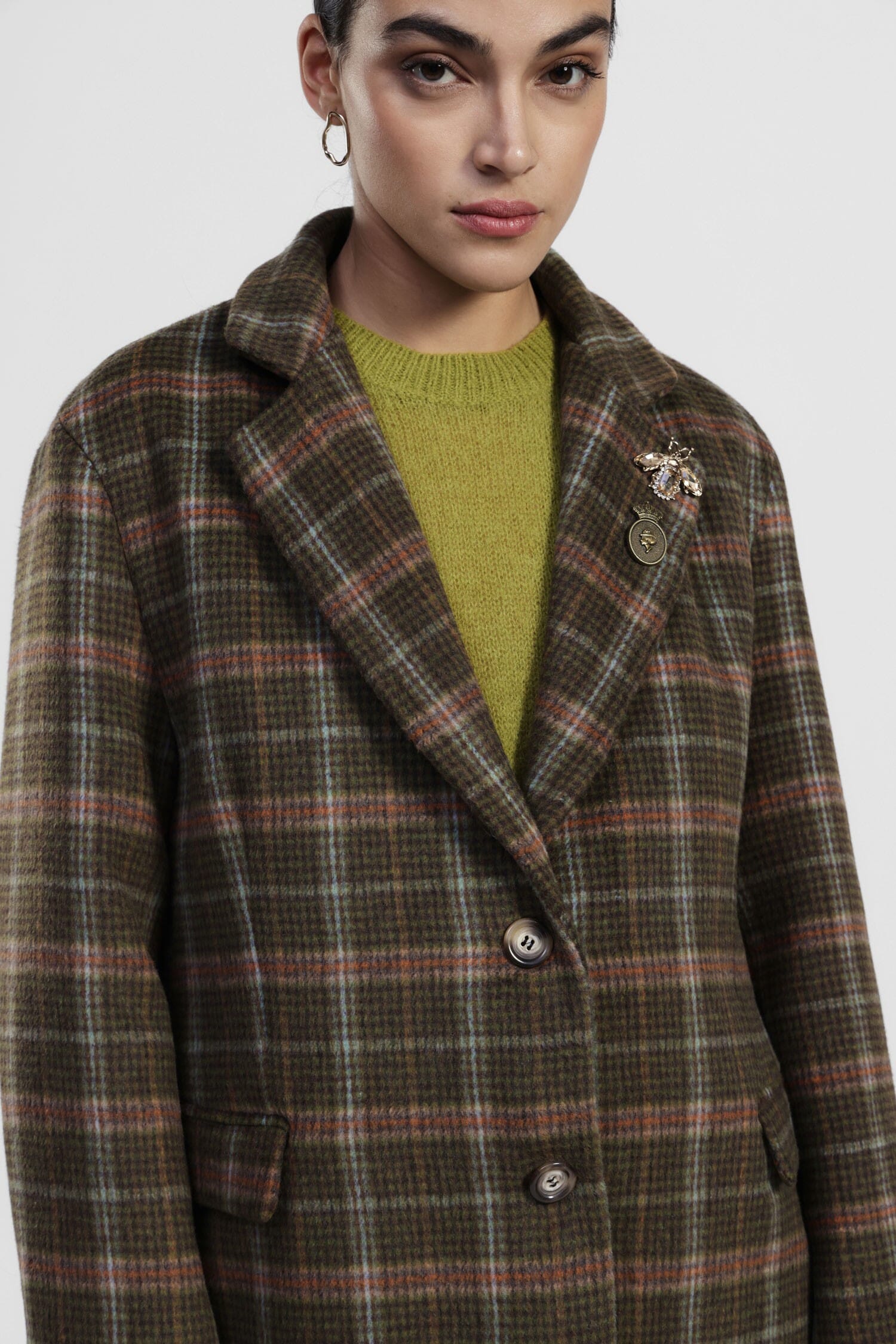 Blazer à carreaux avec poches avant Dixie