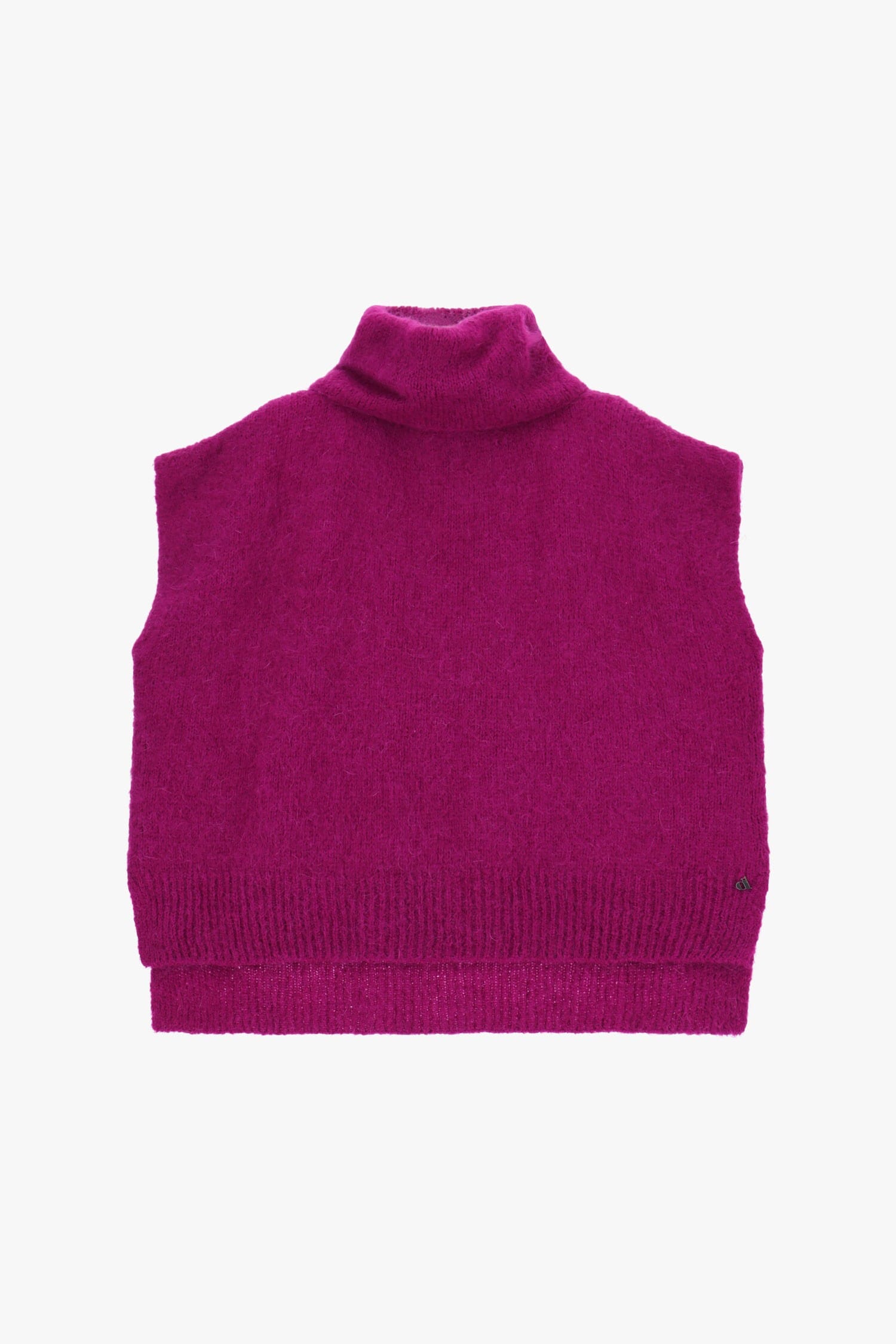 Maglione Smanicato Collo Alto Vestibilità Morbida Dixie