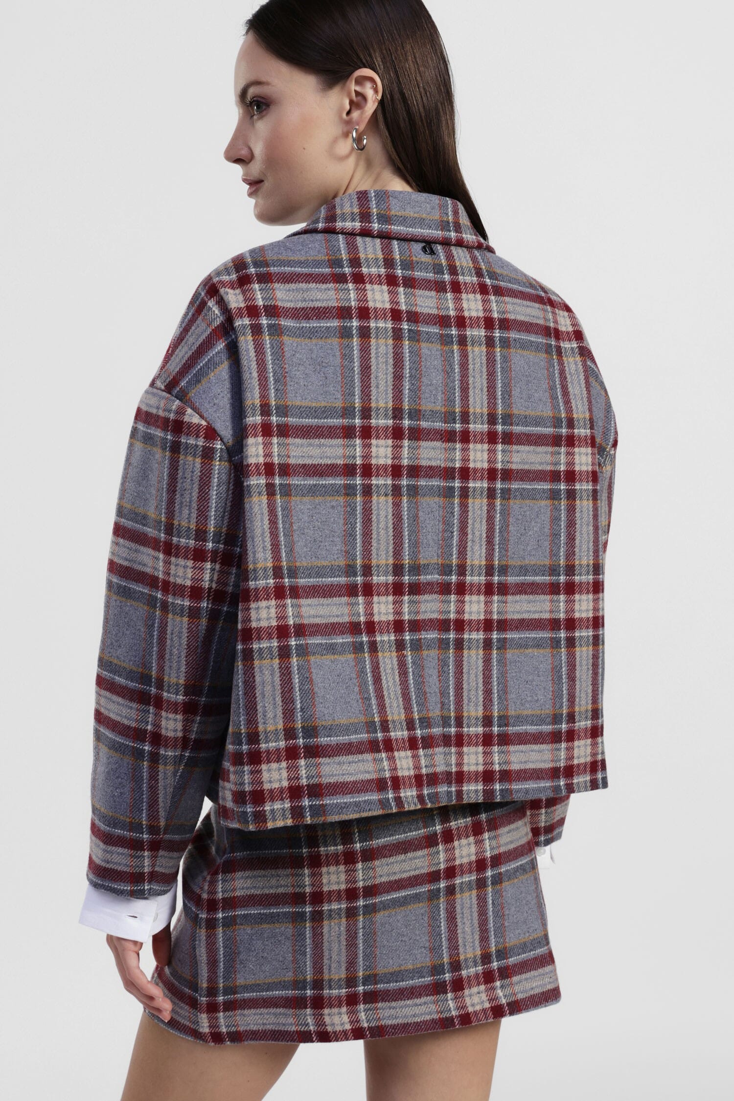 Blazer Corto A Quadri Con Tasche Applicate Dixie