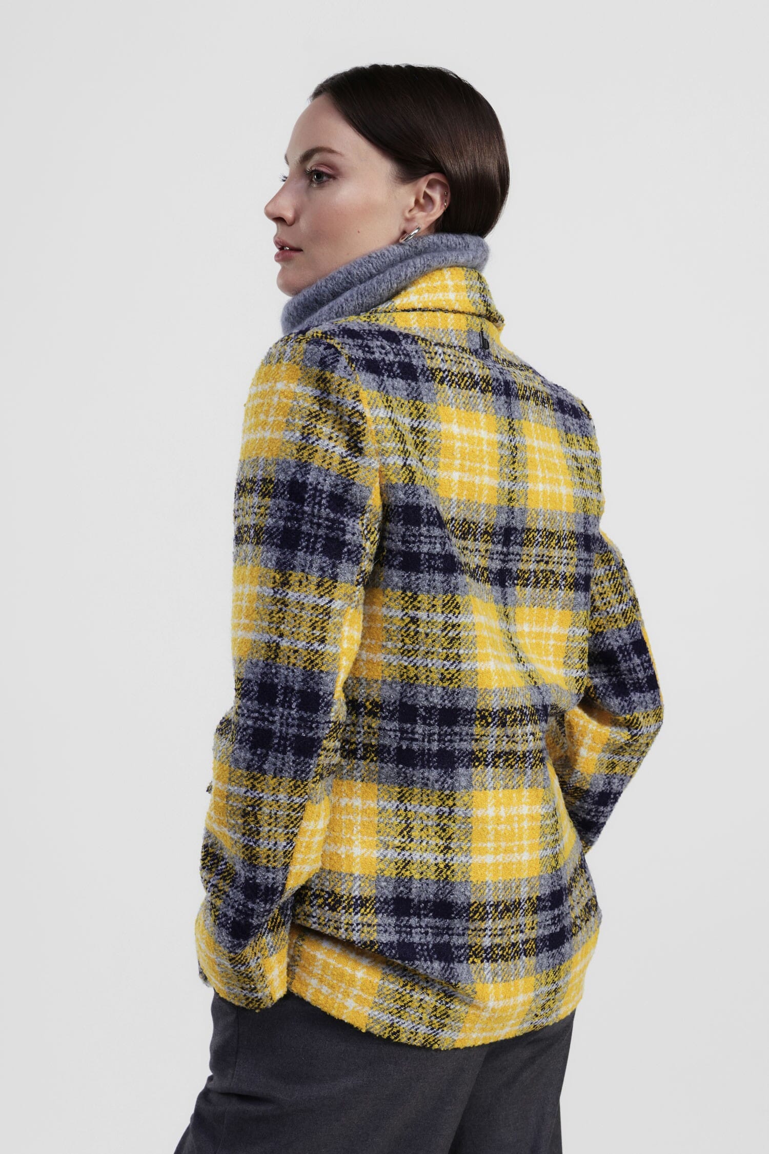 Blazer A Quadri Con Tasche Frontali E Spilla Dixie