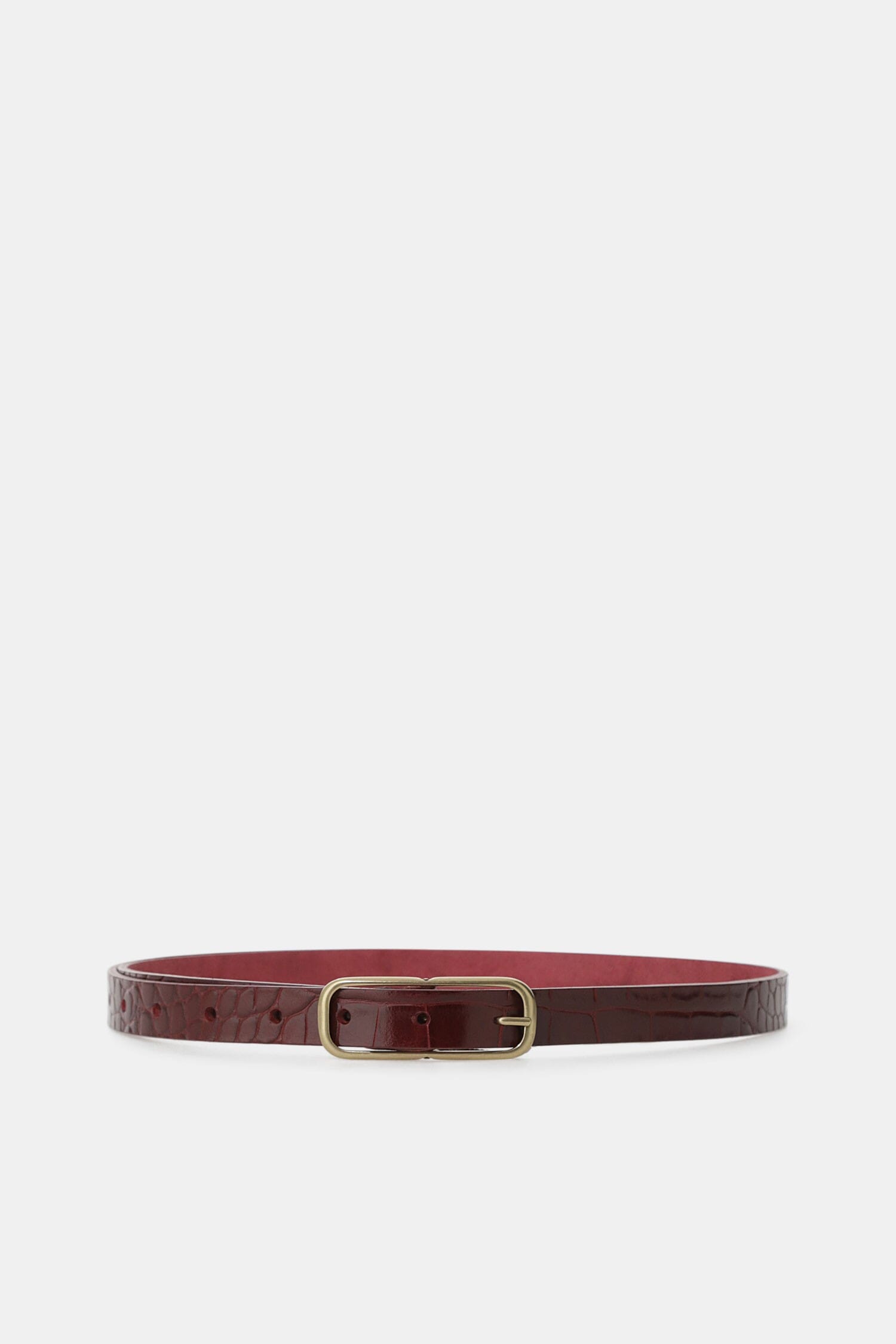 Ceinture Dixie Slim avec boucle métallique rectangulaire