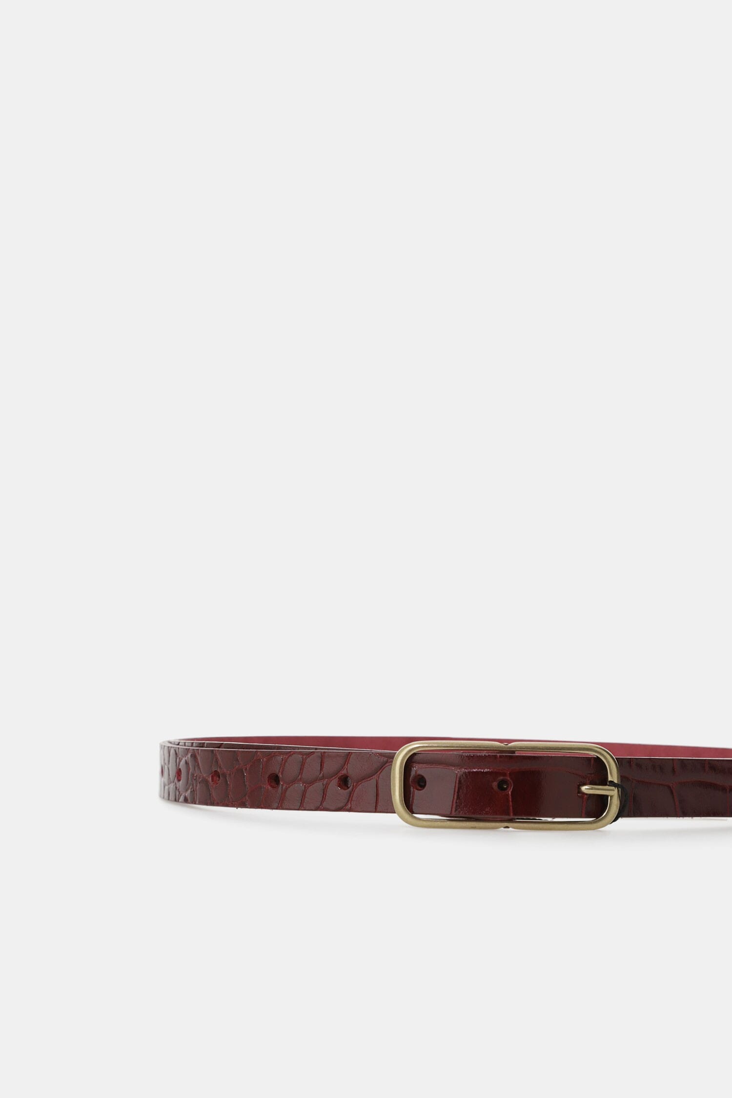 Ceinture Dixie Slim avec boucle métallique rectangulaire