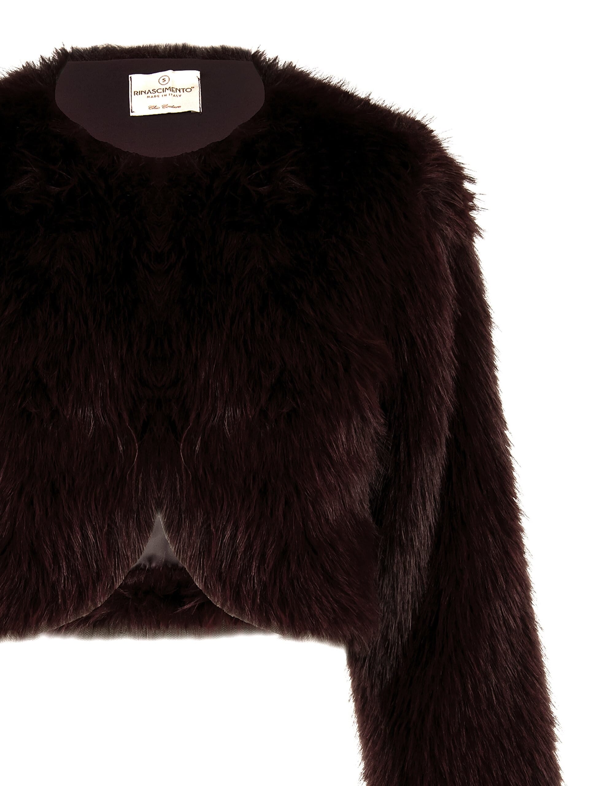 Cappotto Corto In Pelliccia Sintetica Con Chiusura A Ganci Rinascimento