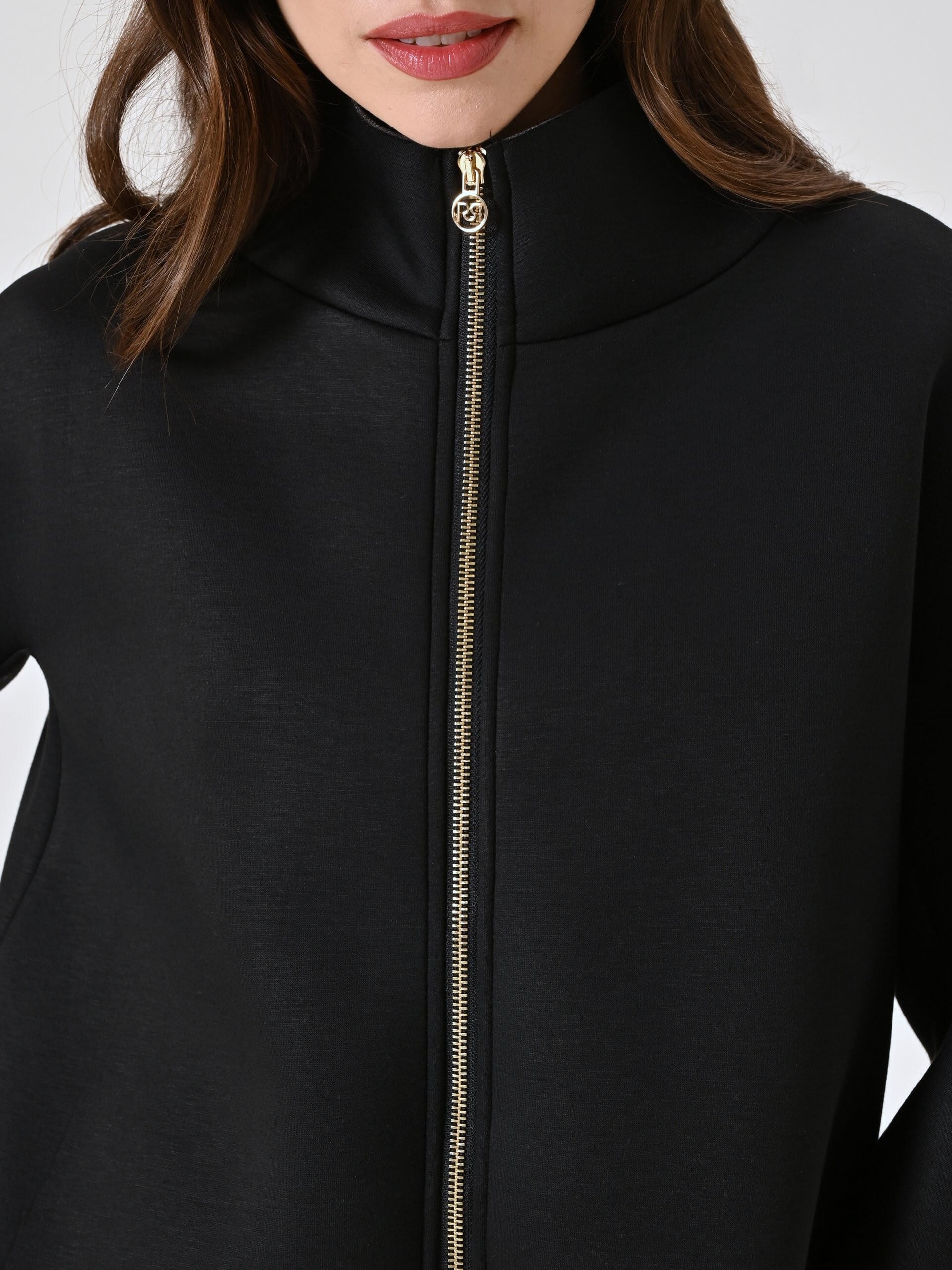 Cappotto Corto Over Effetto Mantella In Neoprene Rinascimento