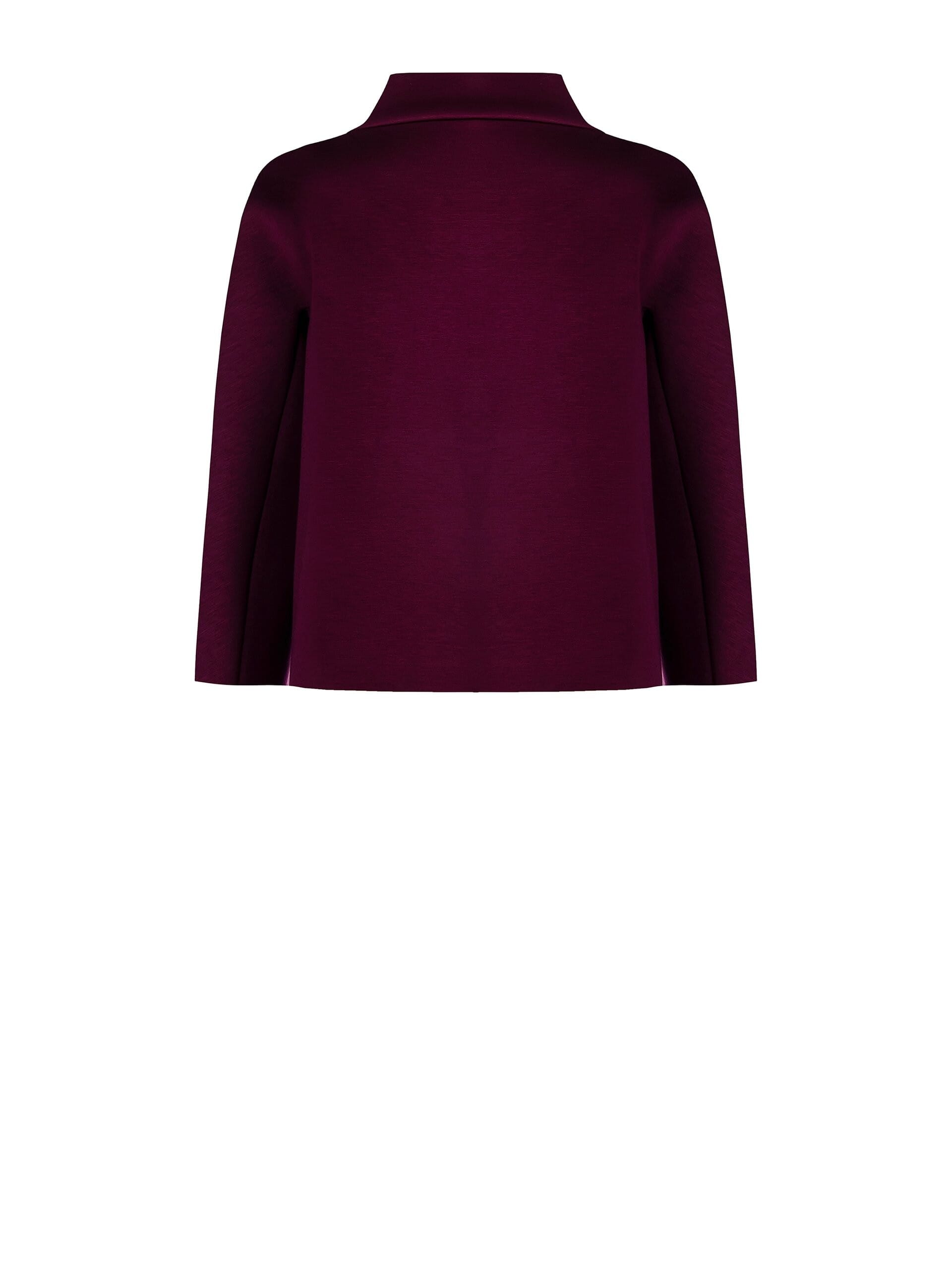 Cappotto Corto Over Effetto Mantella In Neoprene Rinascimento