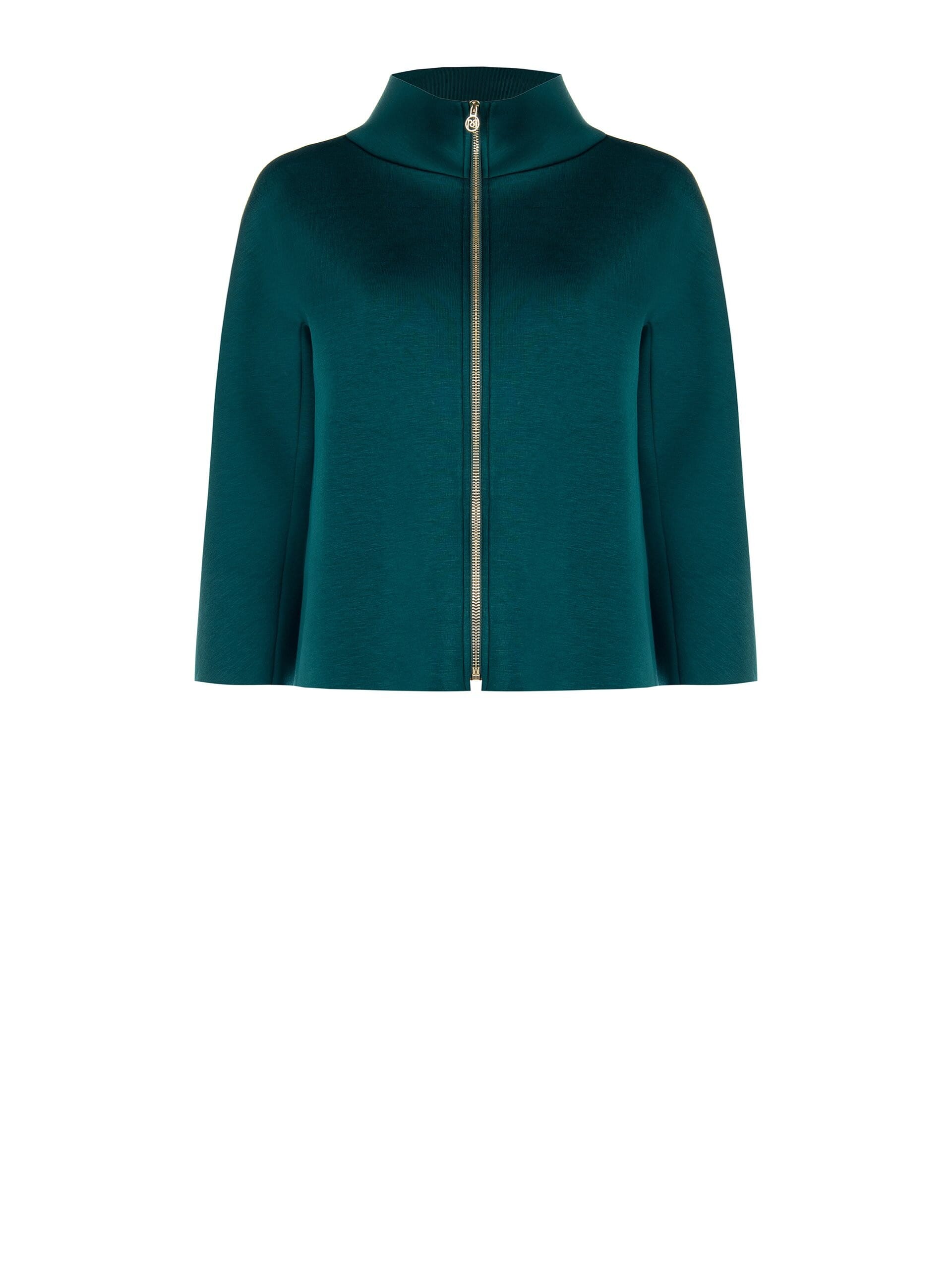 Cappotto Corto Over Effetto Mantella In Neoprene Rinascimento