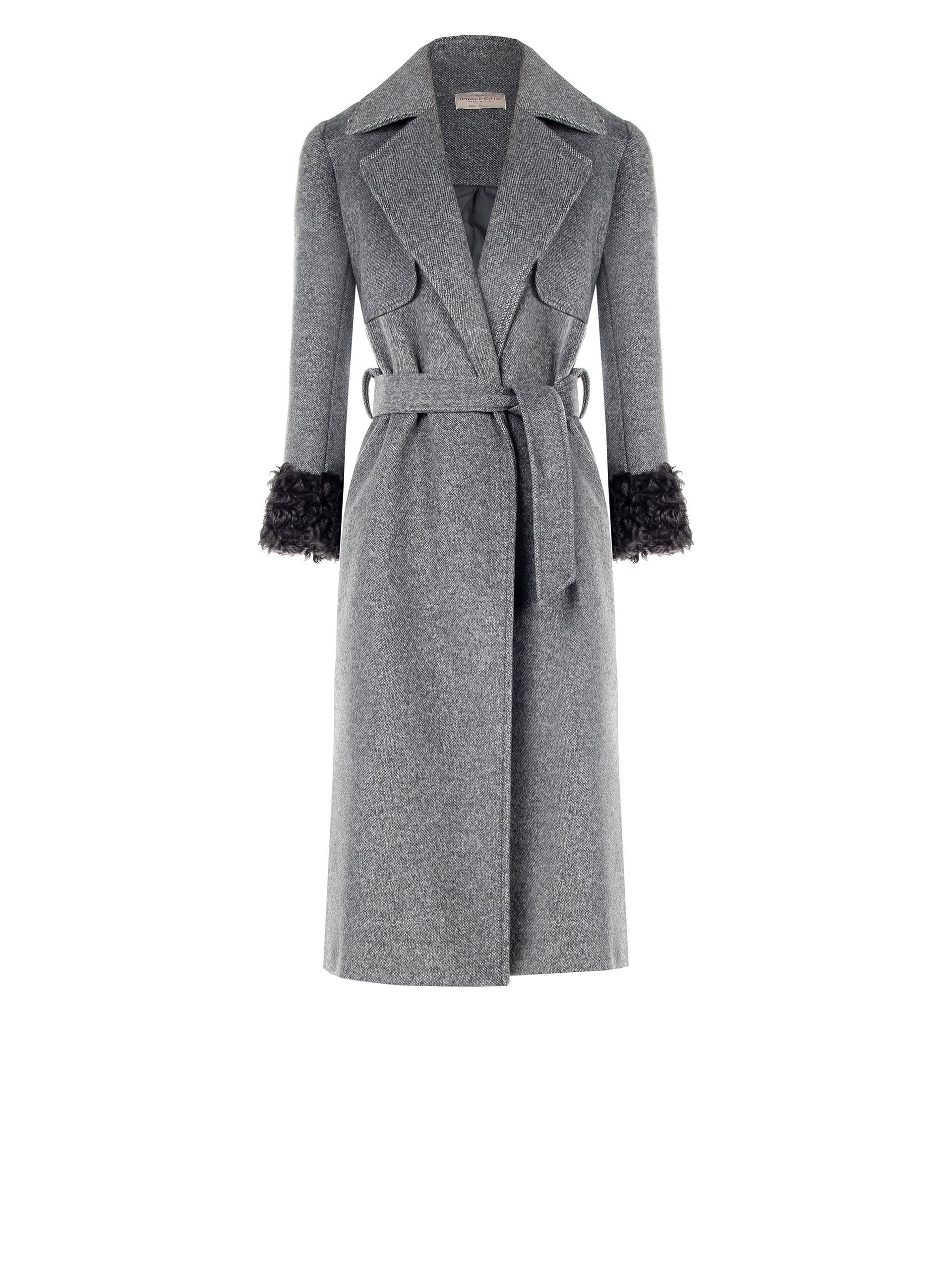 Cappotto Lungo Trench A Spina Di Pesce Con Cintura Coordinata Rinascimento