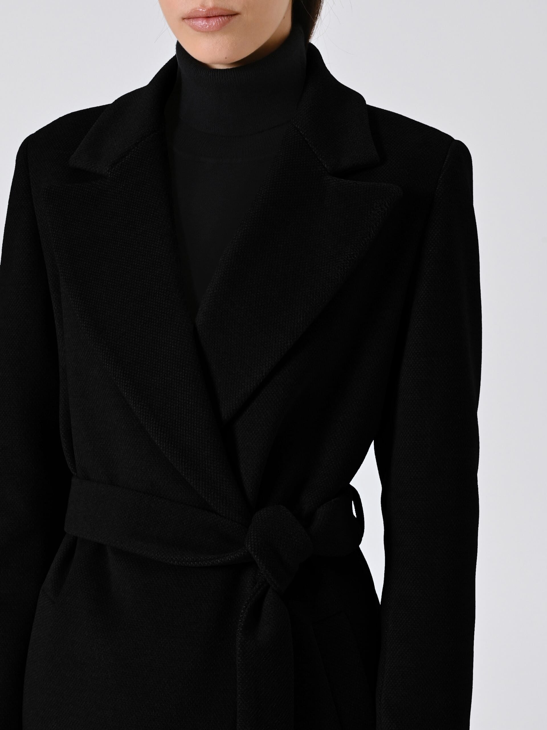 Manteau long en velours avec ceinture coordonnée Rinascimento