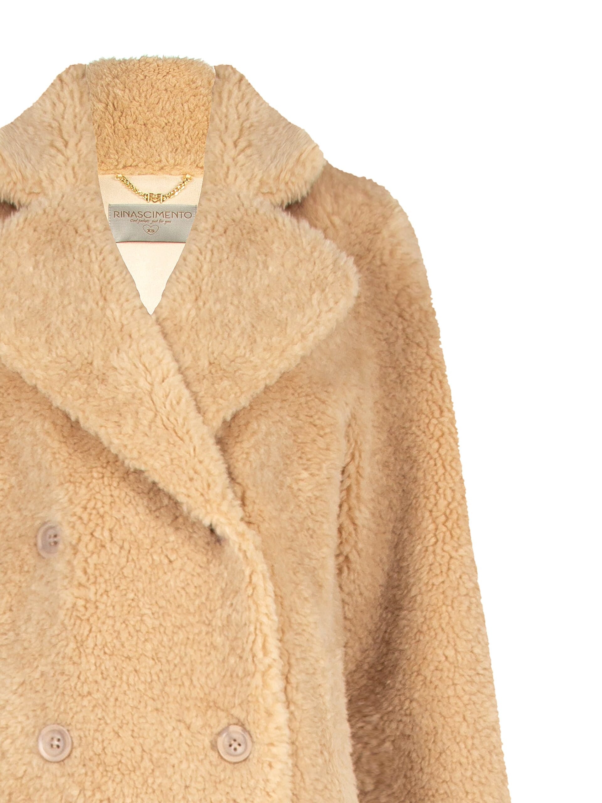 Cappotto Lungo In Pelliccia Sintetica Con Guanti Coordinati Rinascimento