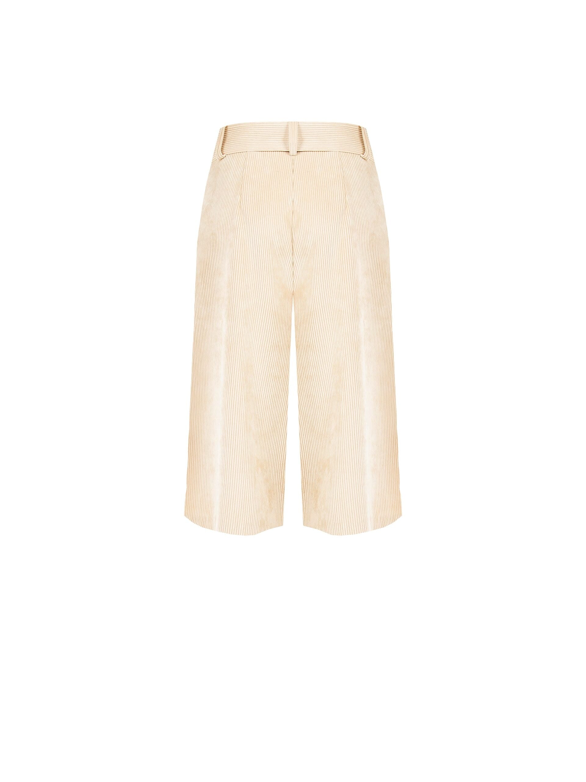 Bermuda Larghi Con Pinces In Velluto A Coste Rinascimento