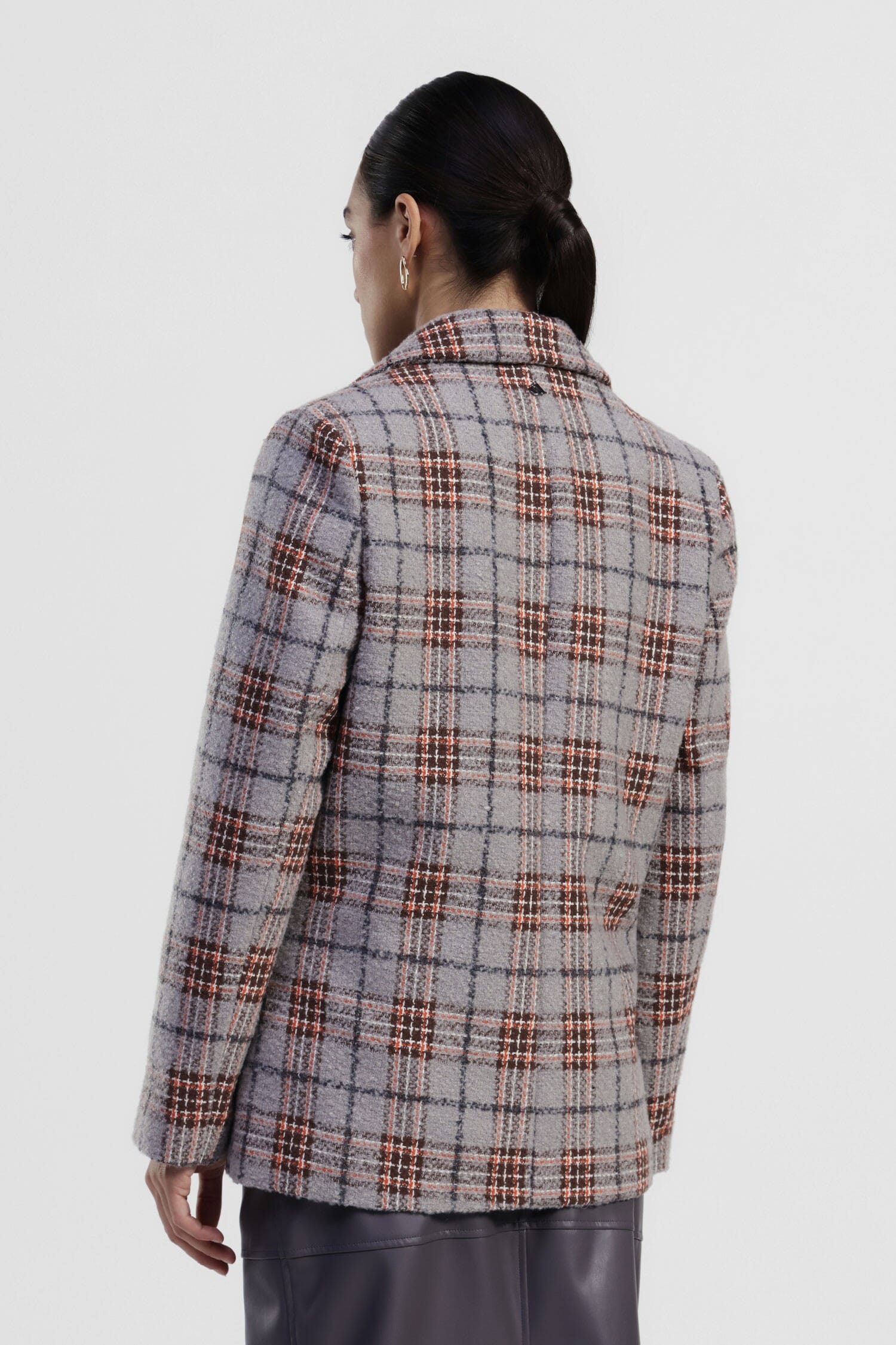 Blazer à carreaux avec revers et boutons Dixie