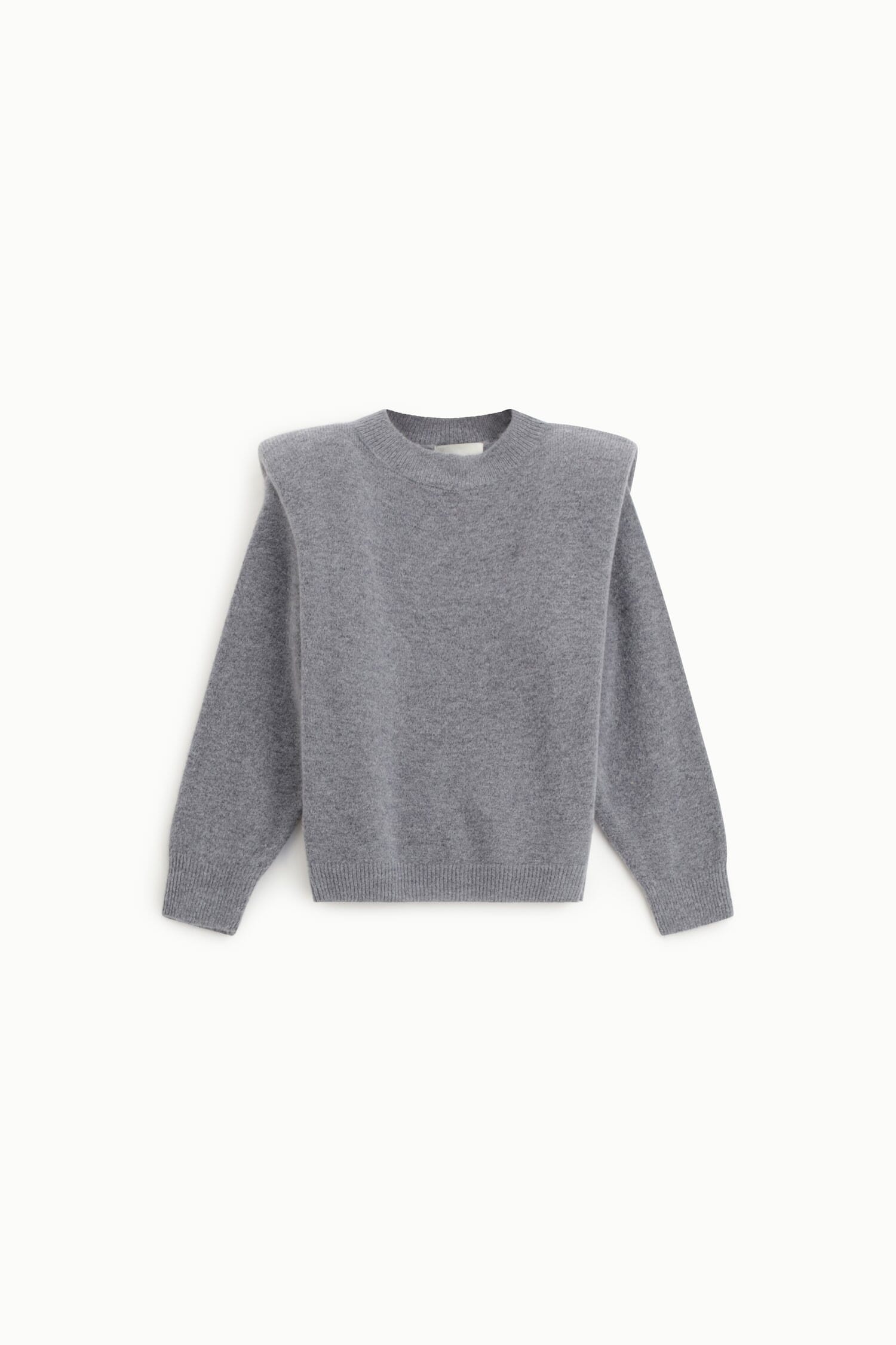 Crew Neck Sweater With Structured Shoulders Dixie