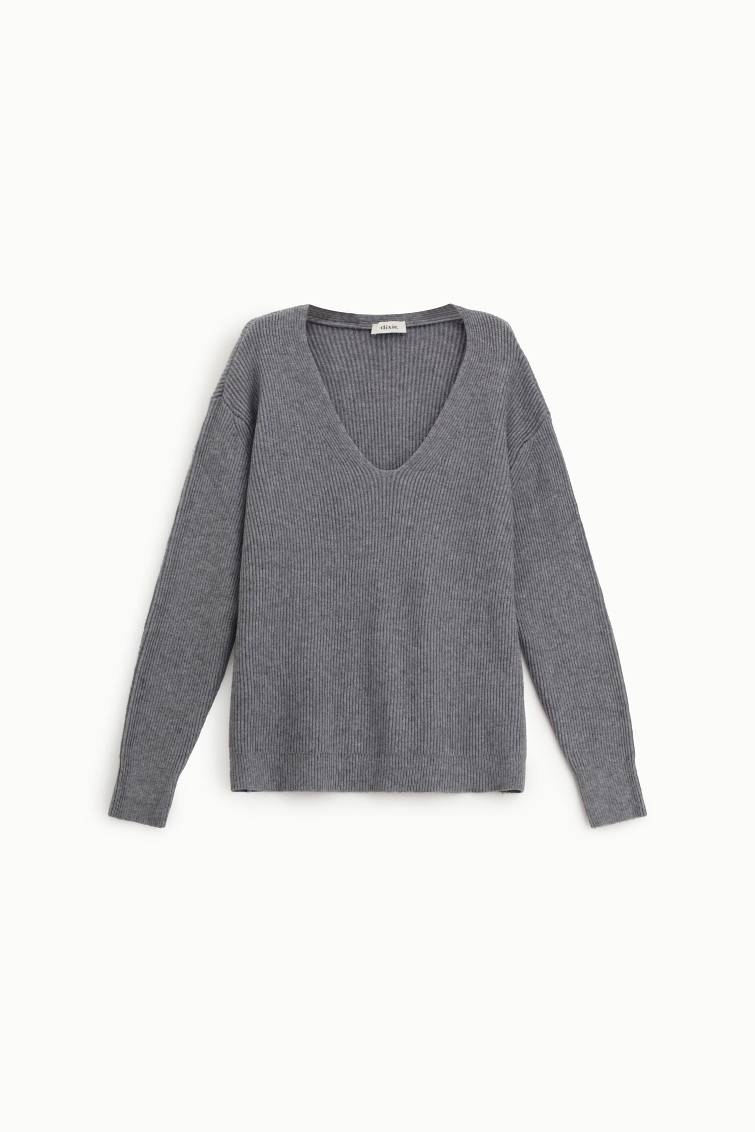 Maglione Scollo A V Lavorazione A Coste Dixie