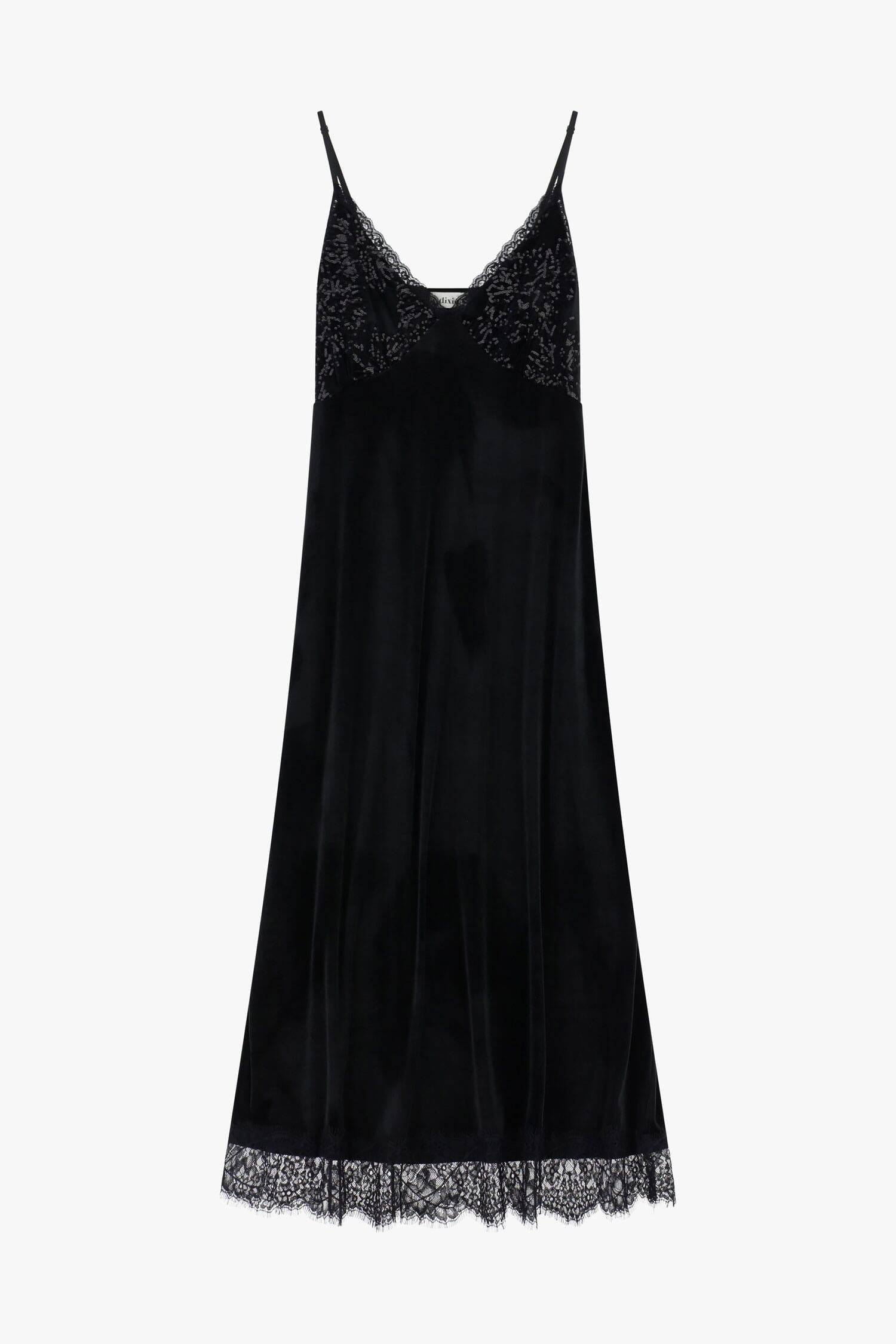 Abito Midi Con Spalline Sottili E Dettagli In Pizzo Dixie