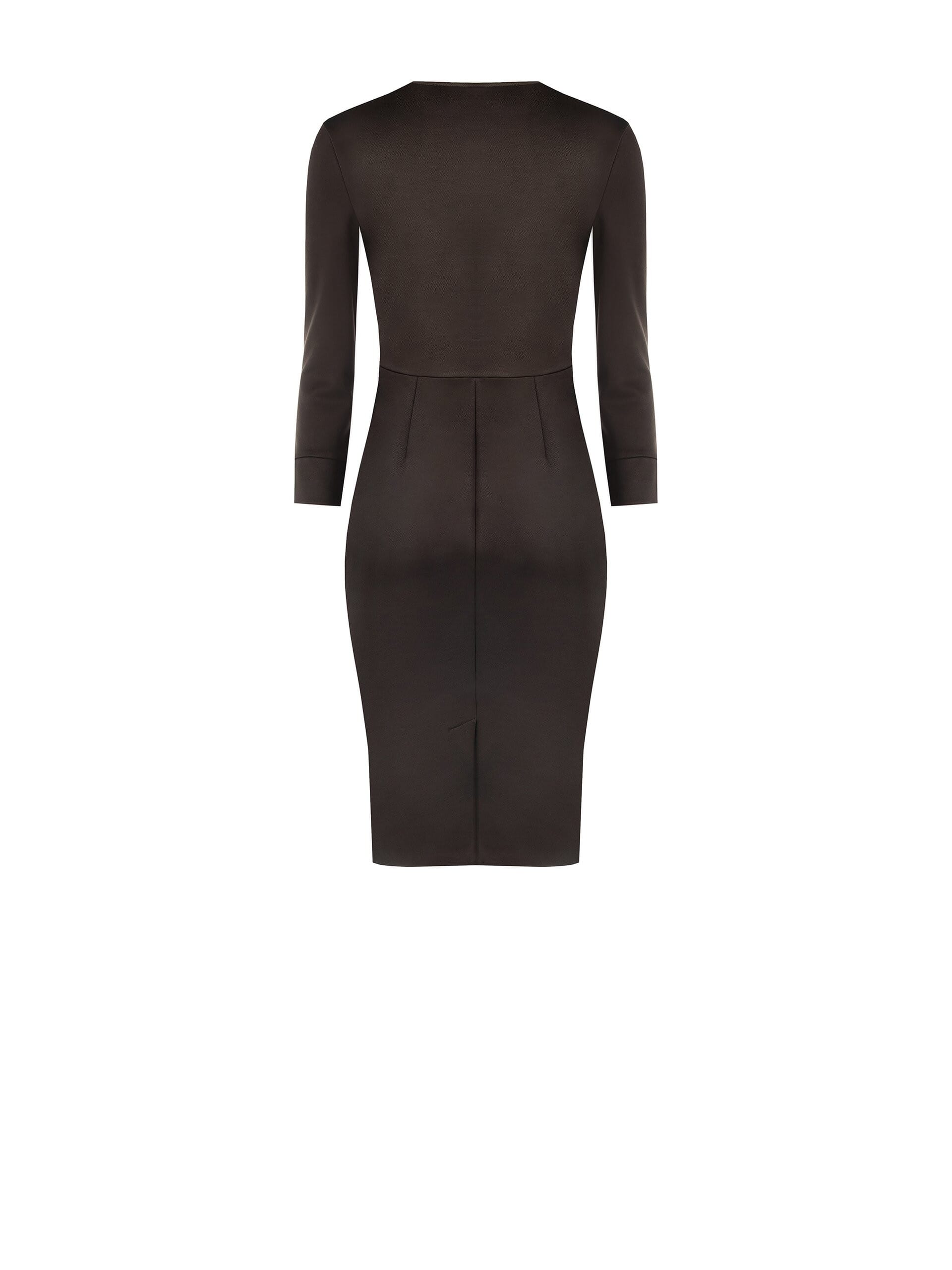 Abito A Tubino In Misto Viscosa Con Scollo A V Incrociato Rinascimento