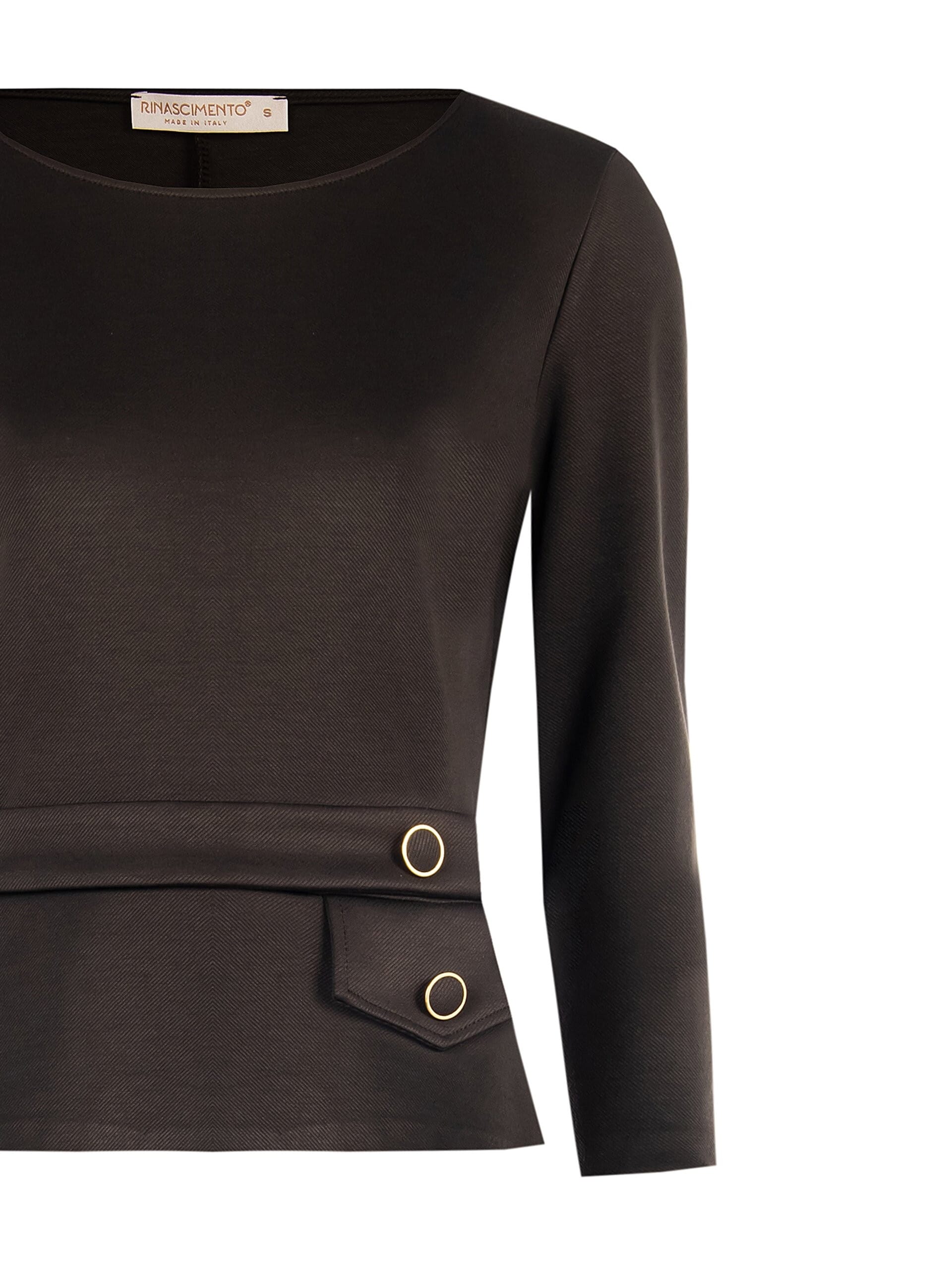 Top Sfiancato In Misto Viscosa Con Maniche A 3/4 Rinascimento