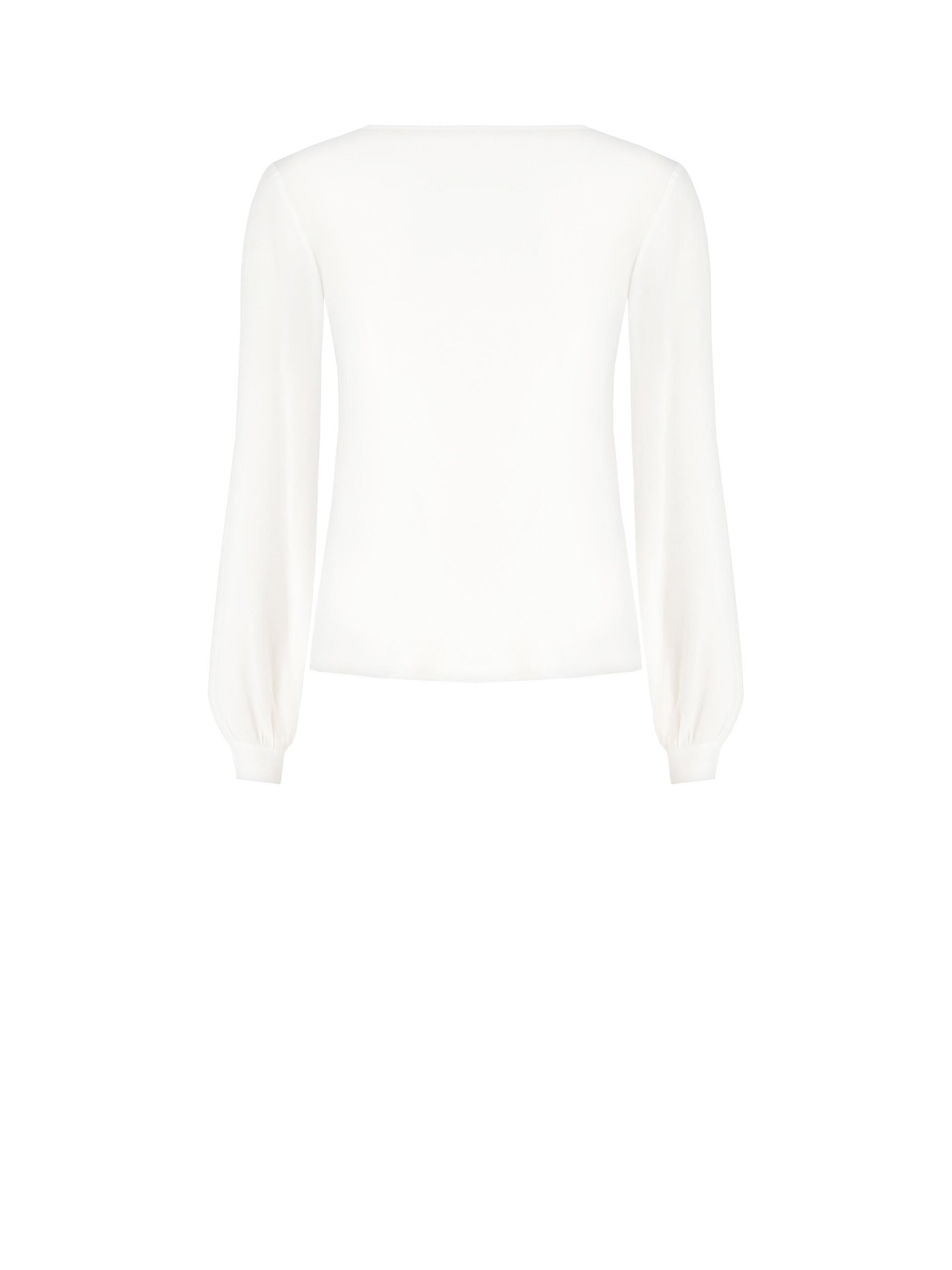 Blusa Sfiancata In Georgette Con Scollo A V Profondo Rinascimento