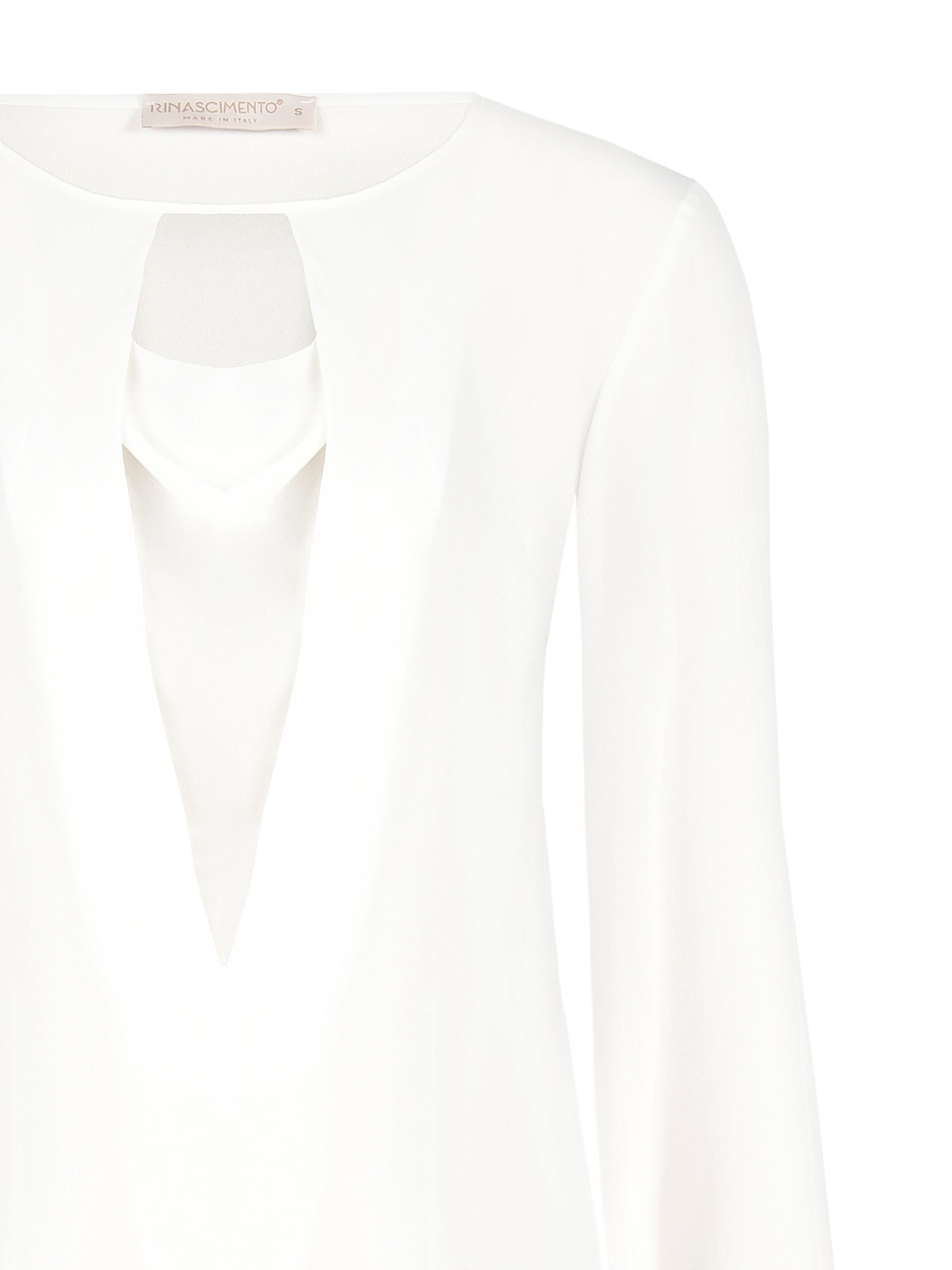 Blusa Sfiancata In Georgette Con Scollo A V Profondo Rinascimento