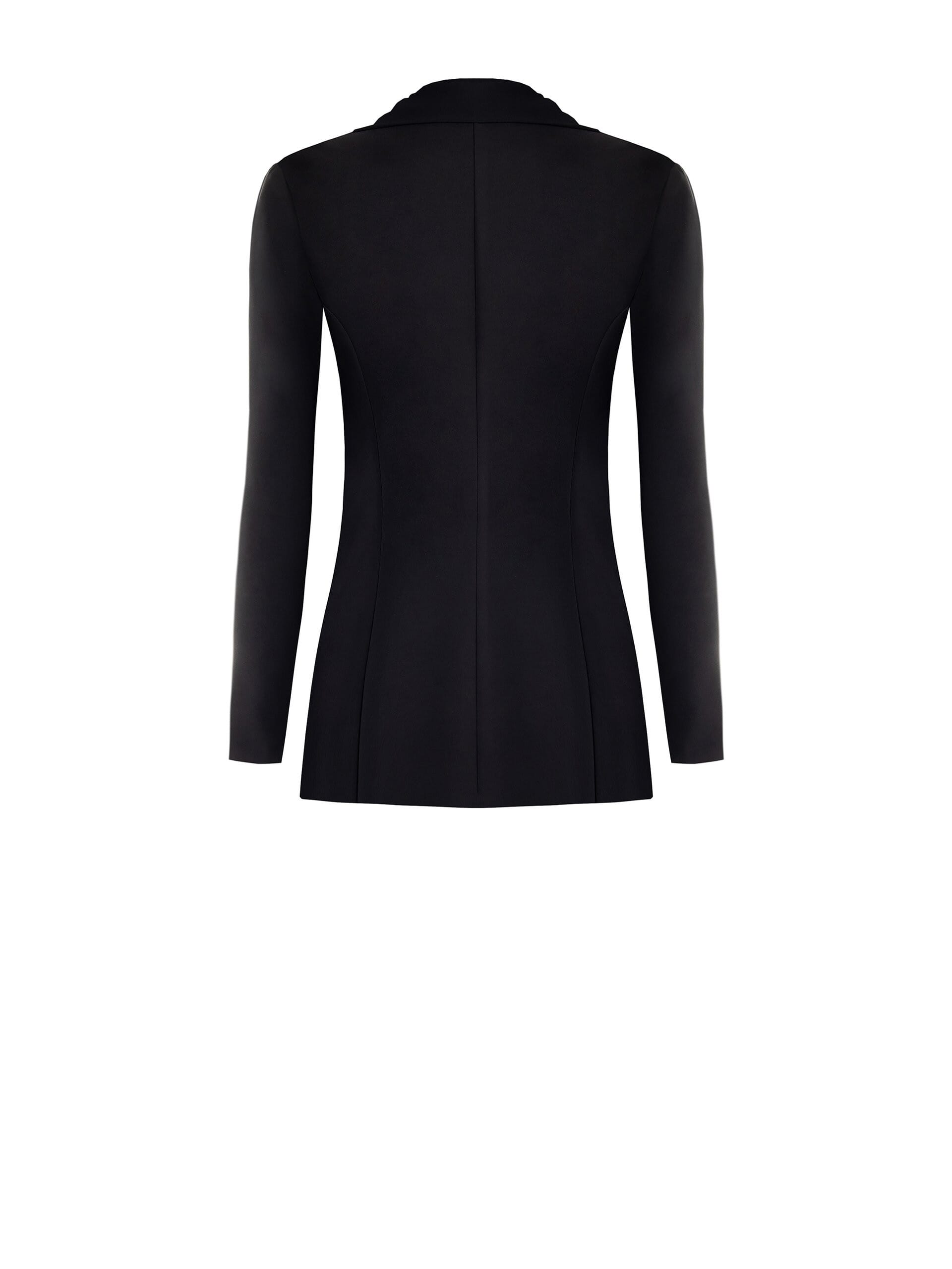 Giacca Blazer A Taglio Lungo Con Revers In Georgette Rinascimento