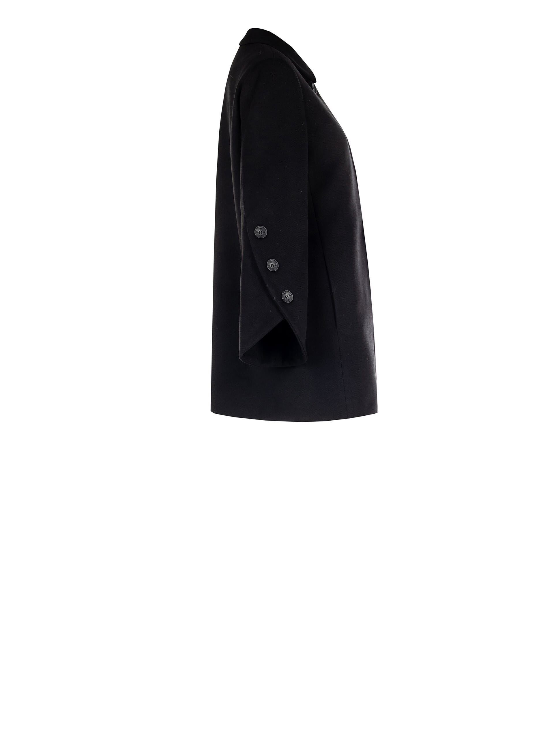 Manteau droit en velours moyen avec manches asymétriques boutons Rinascimento