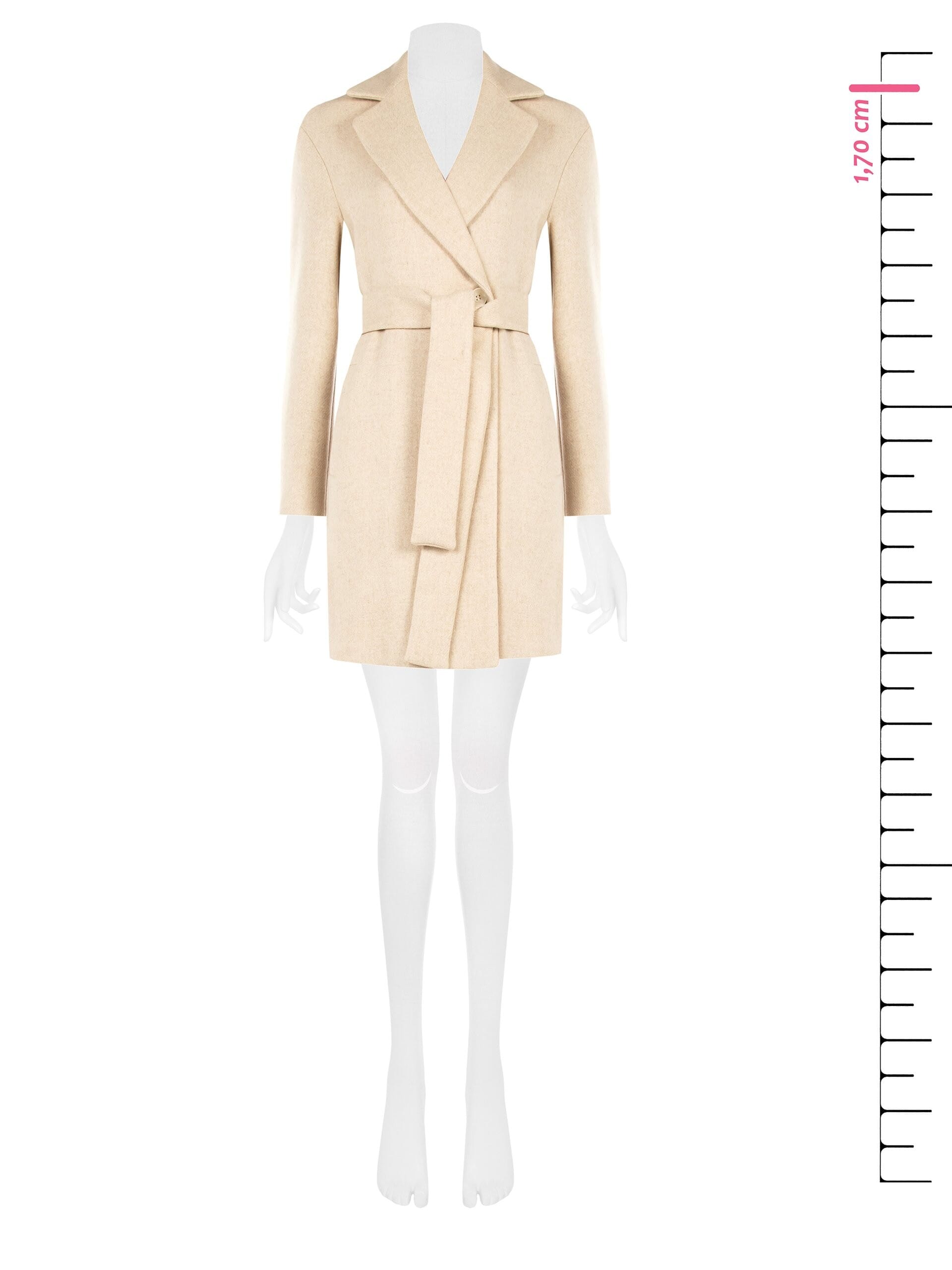 Manteau moyen brossé avec ceinture coordonnée Rinascimento