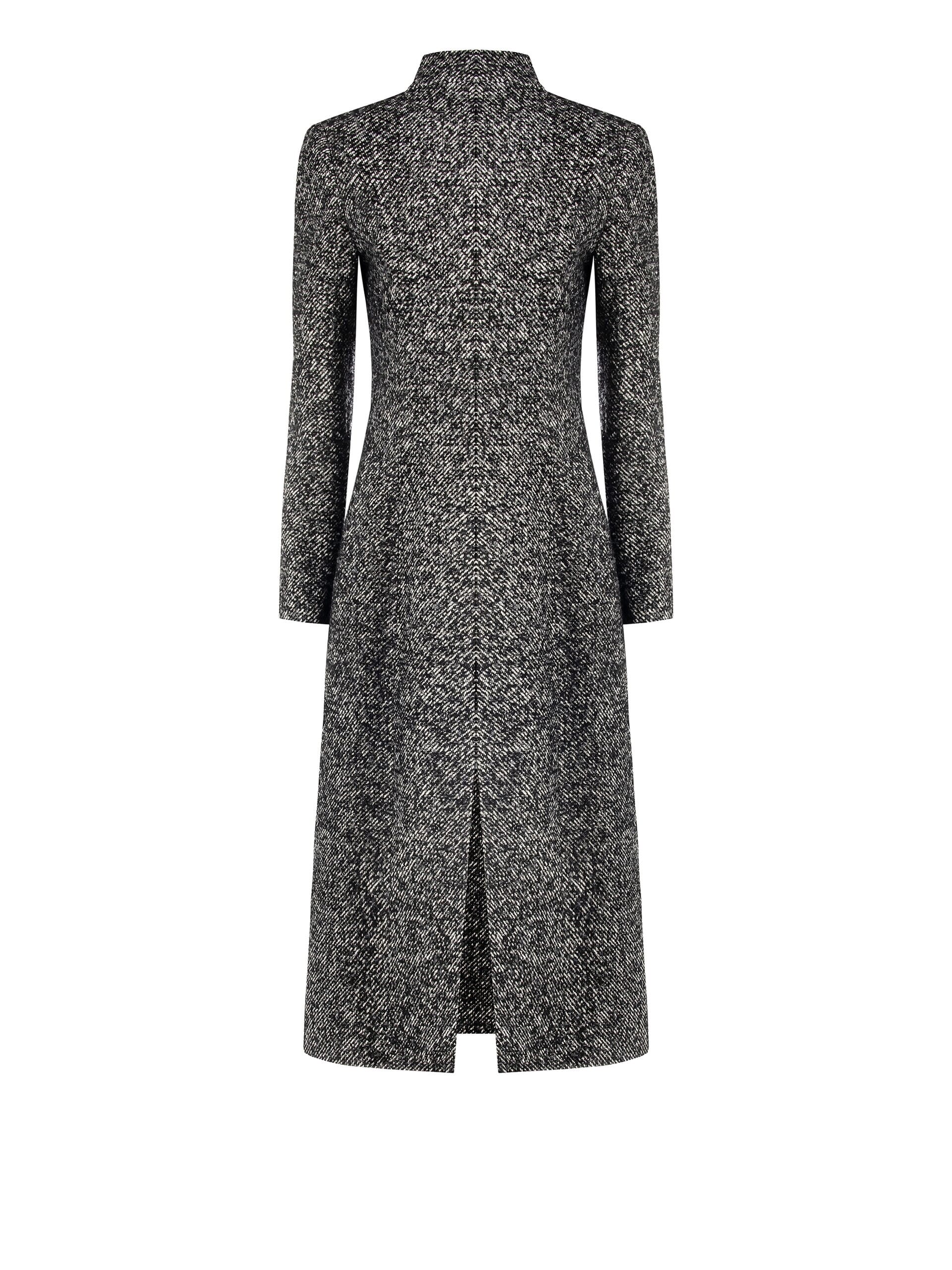 Cappotto Lungo Sfiancato Spinato Con Bottoni A Scomparsa Rinascimento