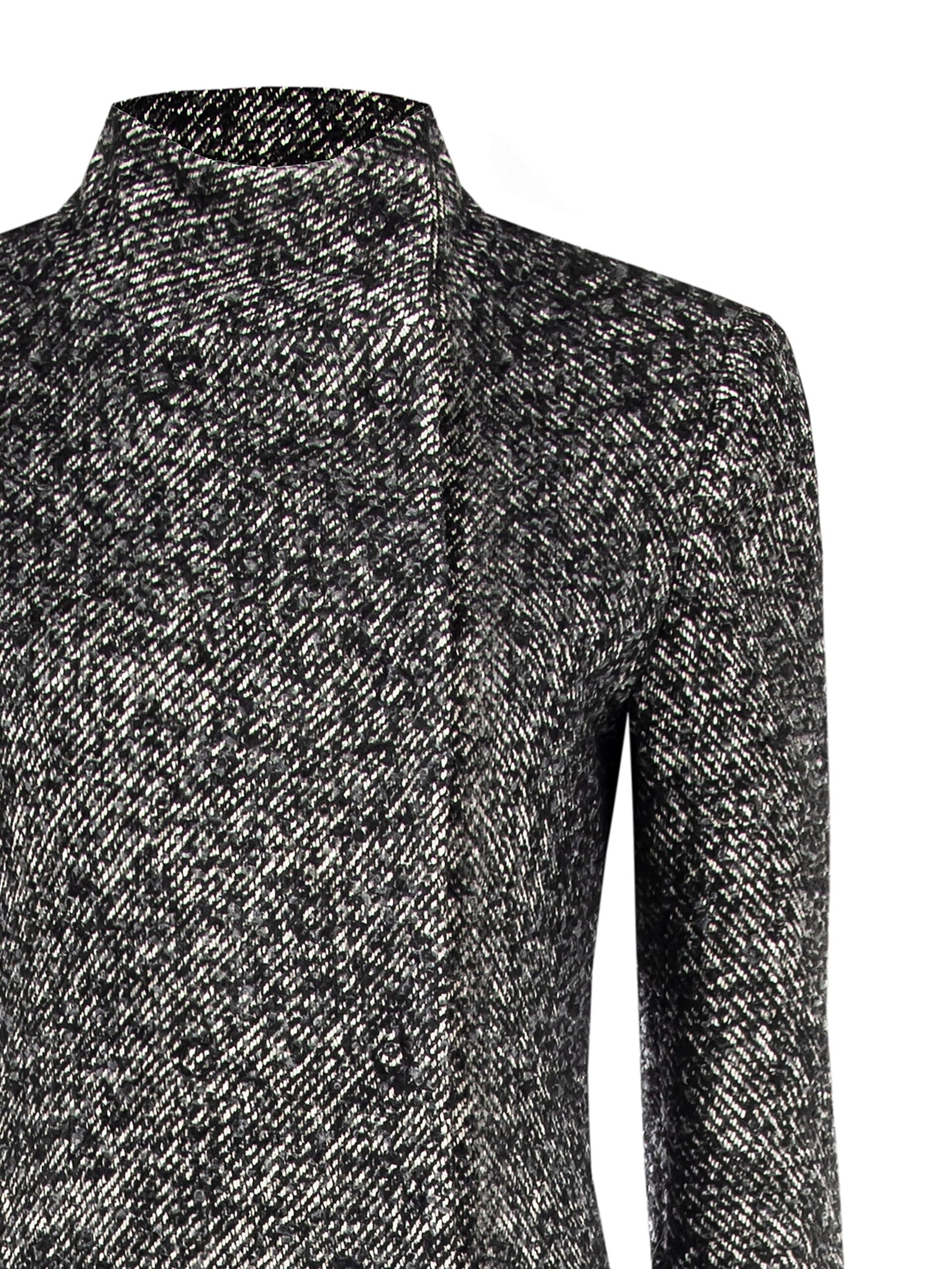 Cappotto Lungo Sfiancato Spinato Con Bottoni A Scomparsa Rinascimento