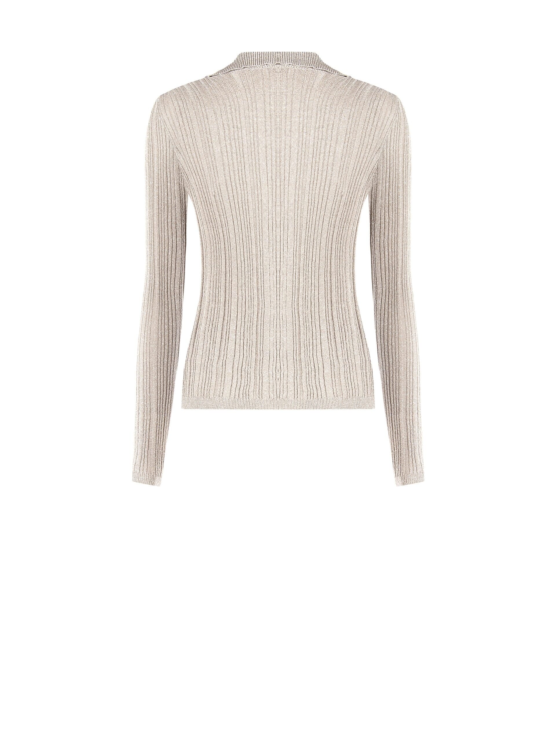 A-line polo shirt with Lurex and buttons Rinascimento