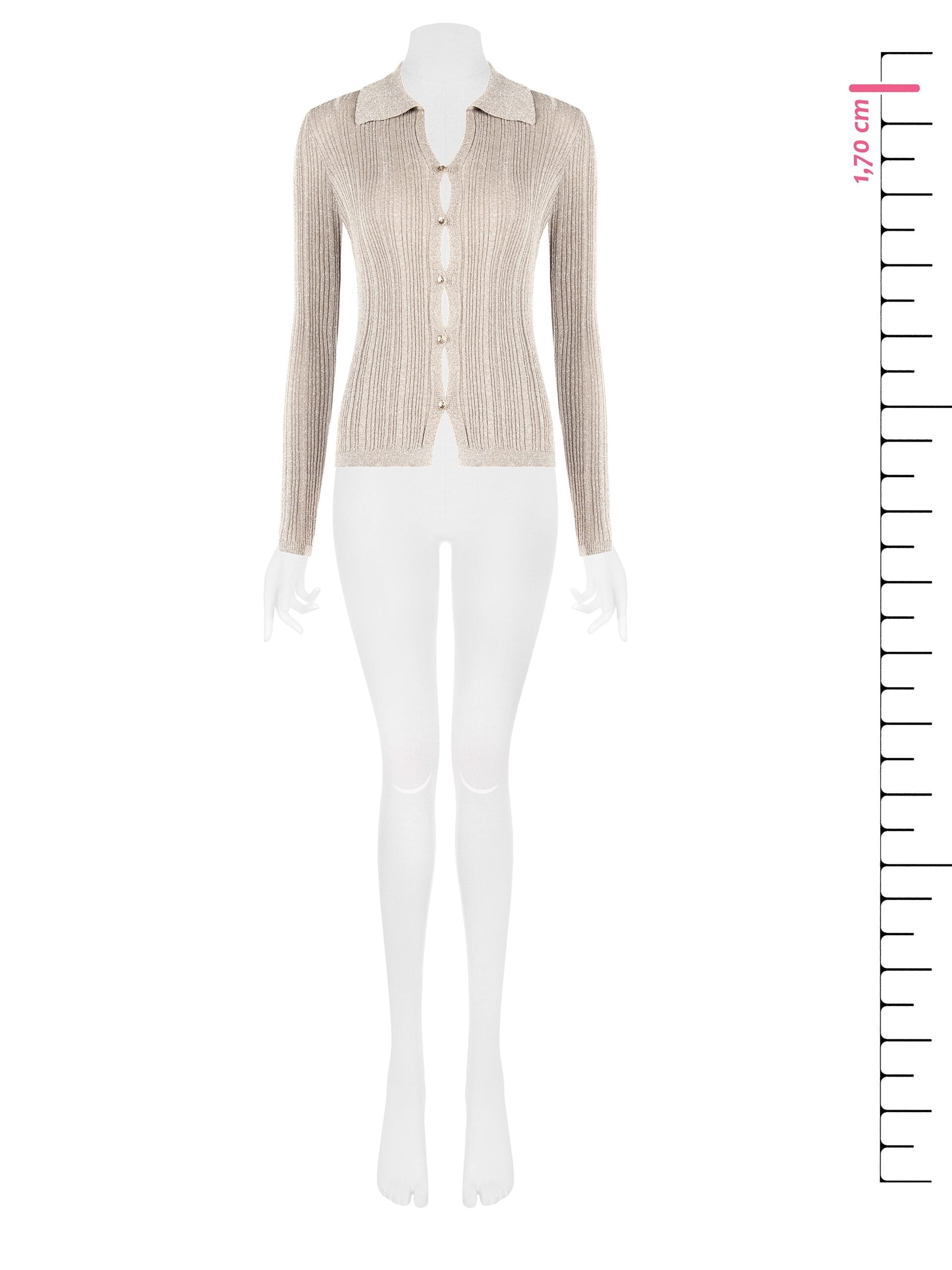 A-line polo shirt with Lurex and buttons Rinascimento