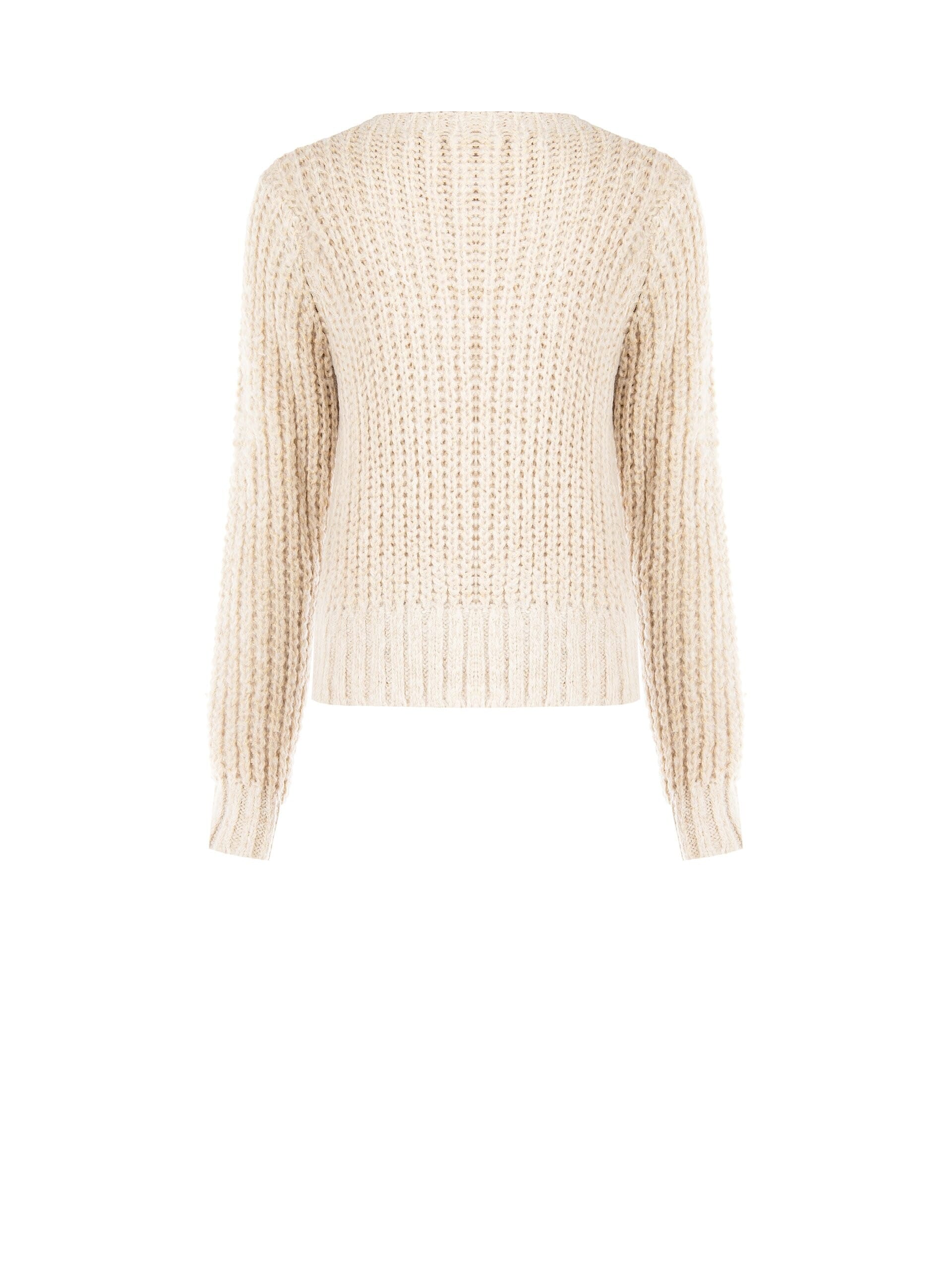 Pull maxi tressé à large col ras du cou Rinascimento