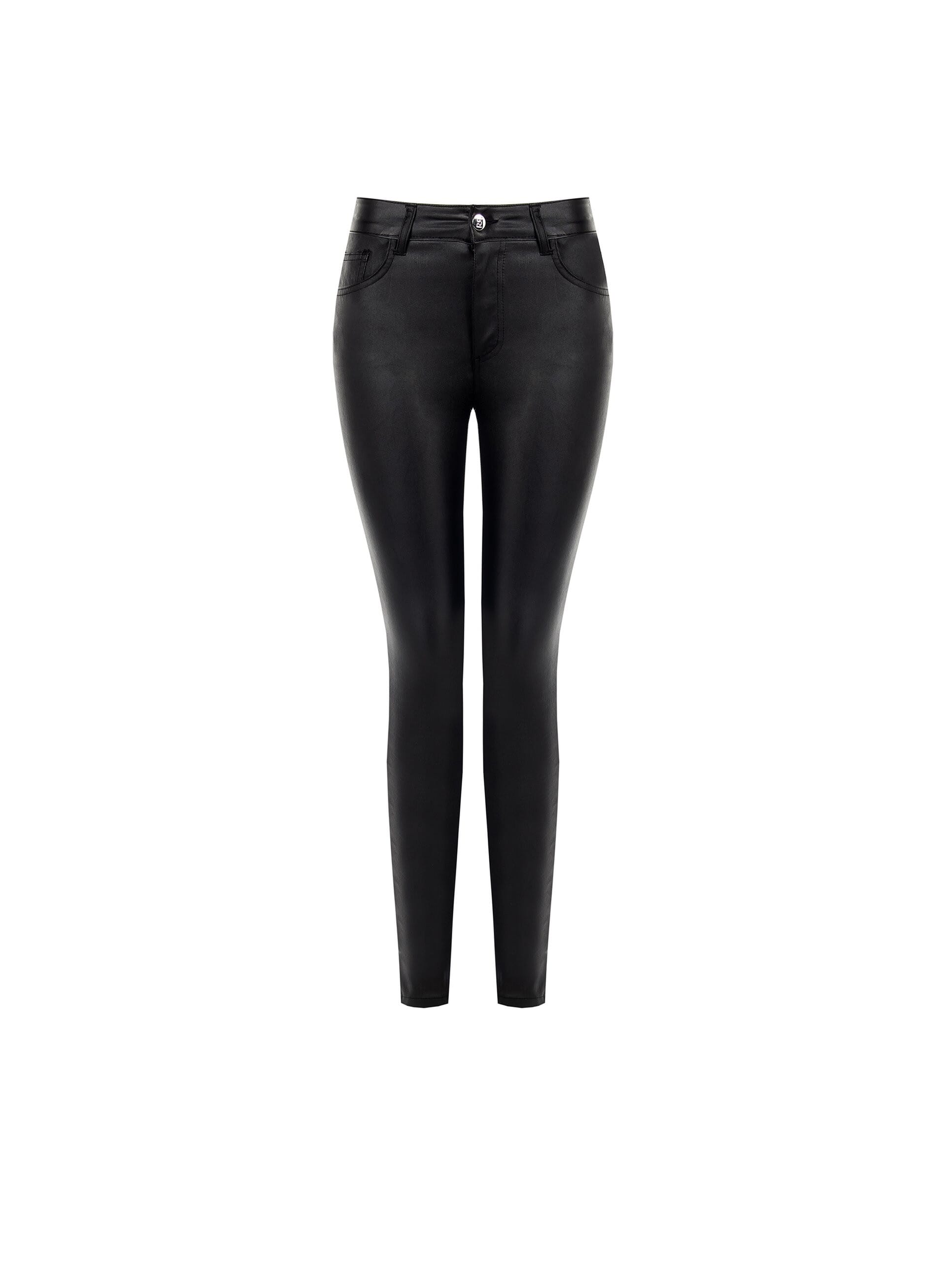 Rinascimento - Pantalon skinny en tissu extensible effet cuir