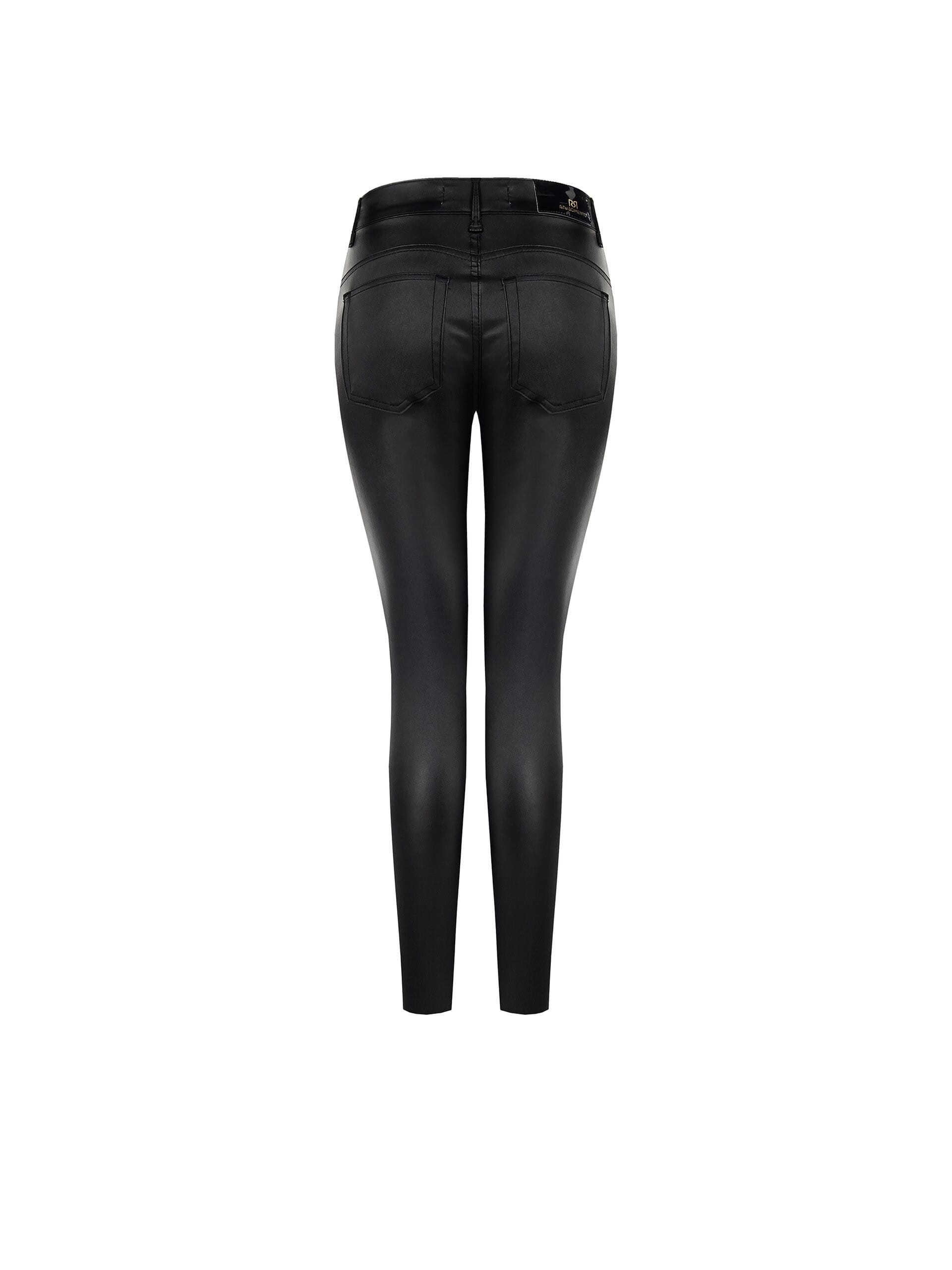 Rinascimento - Pantalon skinny en tissu extensible effet cuir