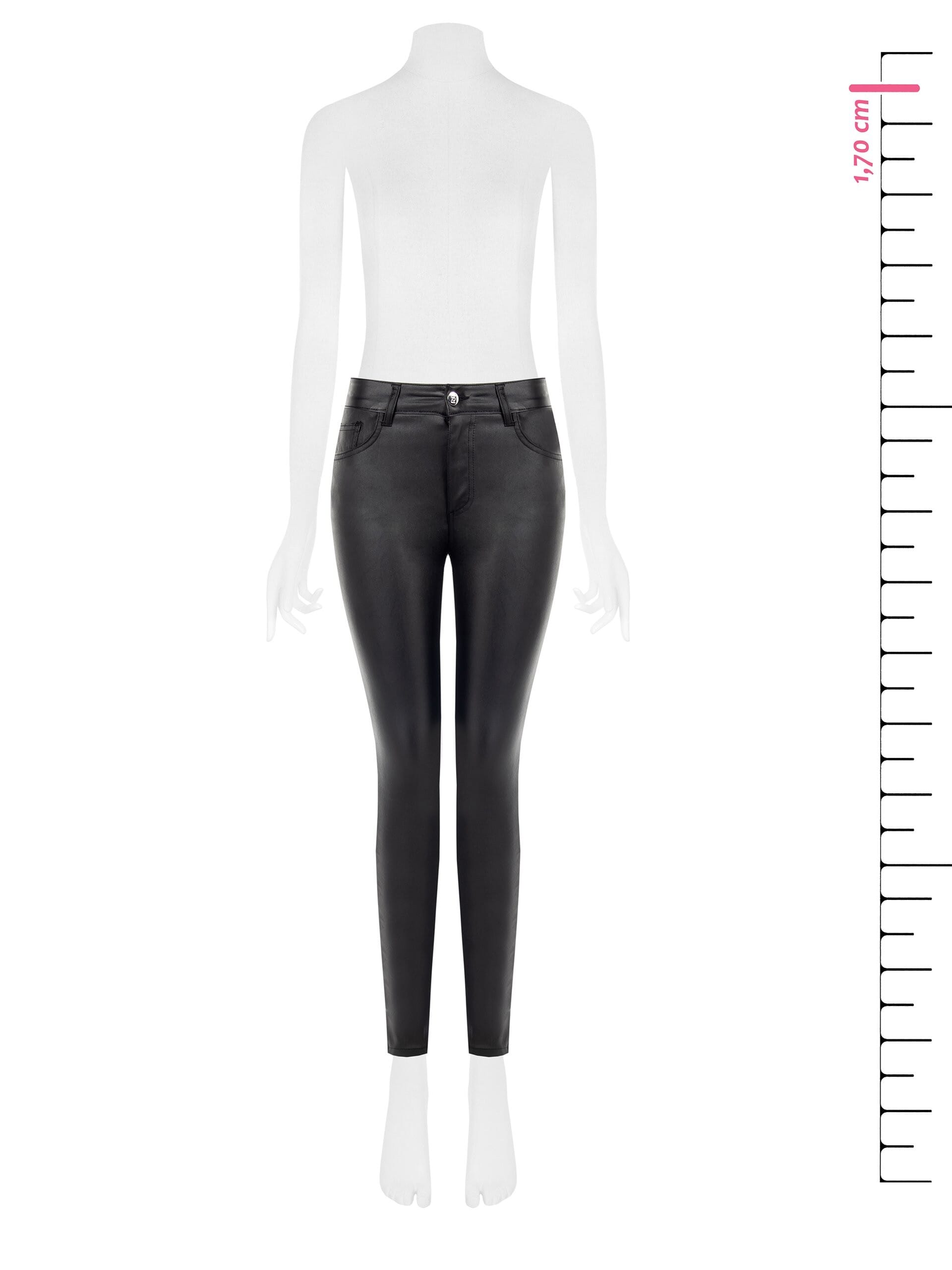 Rinascimento - Pantalon skinny en tissu extensible effet cuir