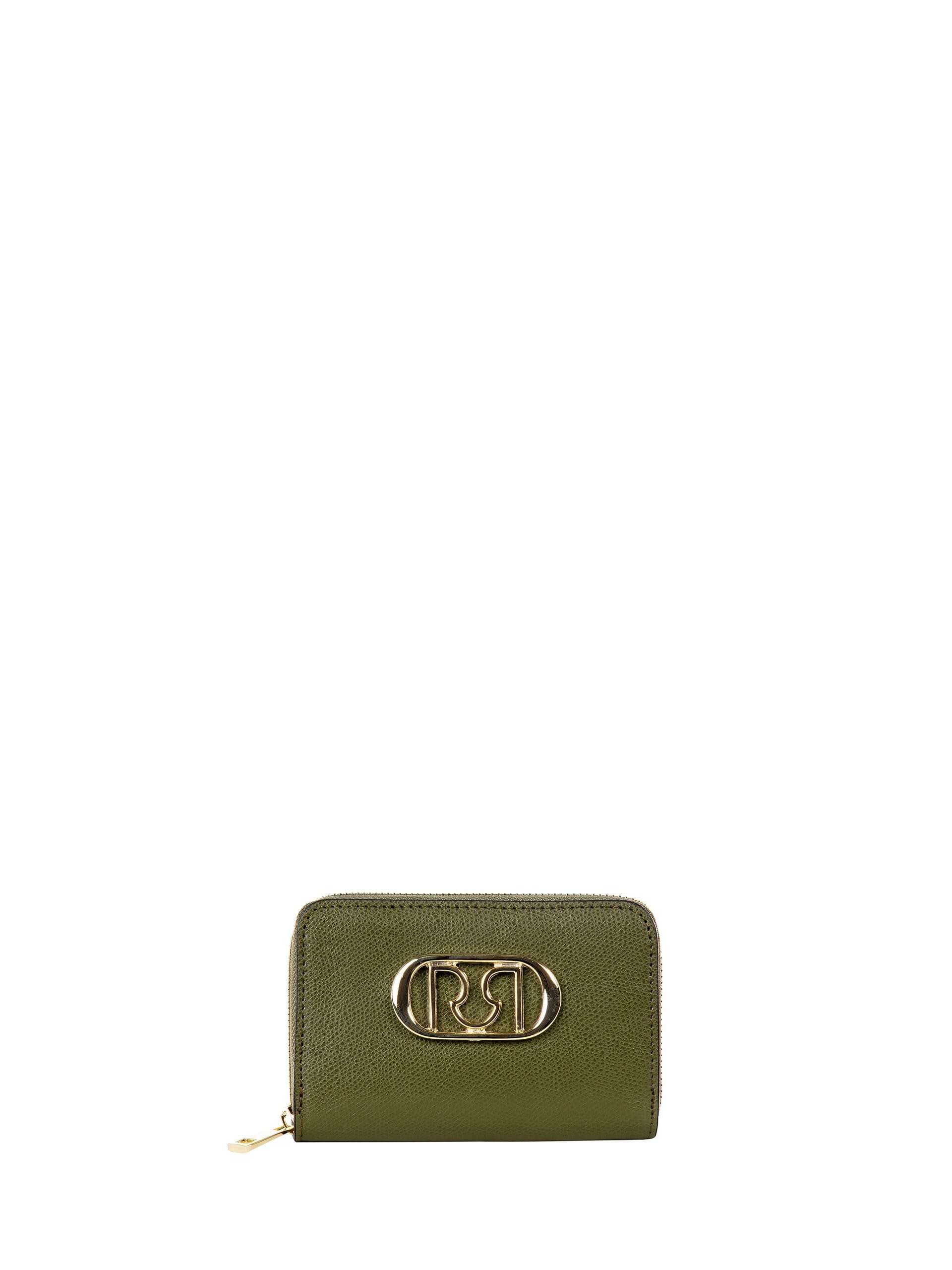 Portefeuille en cuir de coco véritable avec étiquette logo RR Rinascimento