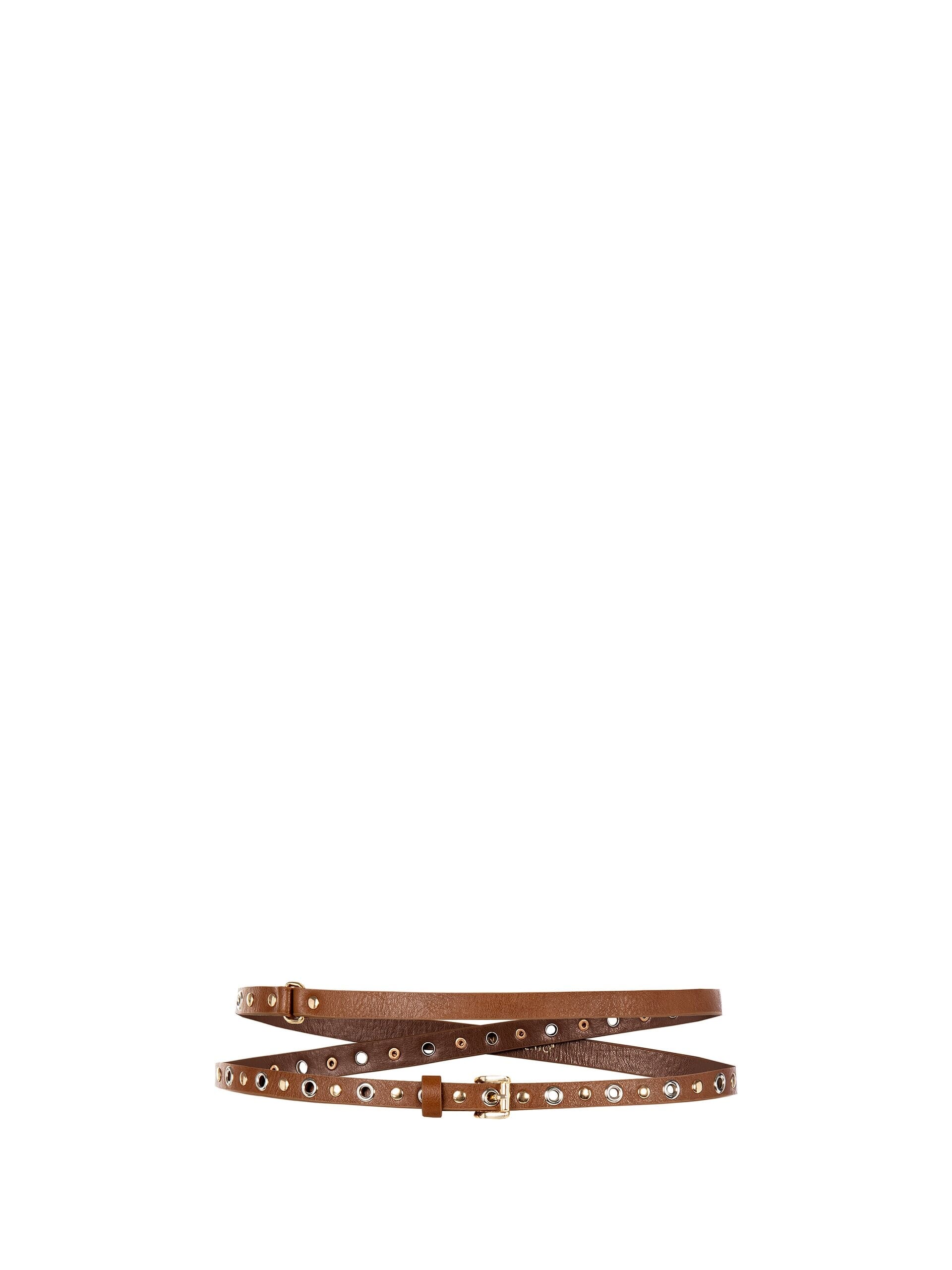 Rinascimento Ceinture en cuir fin Simil avec clous et œillets