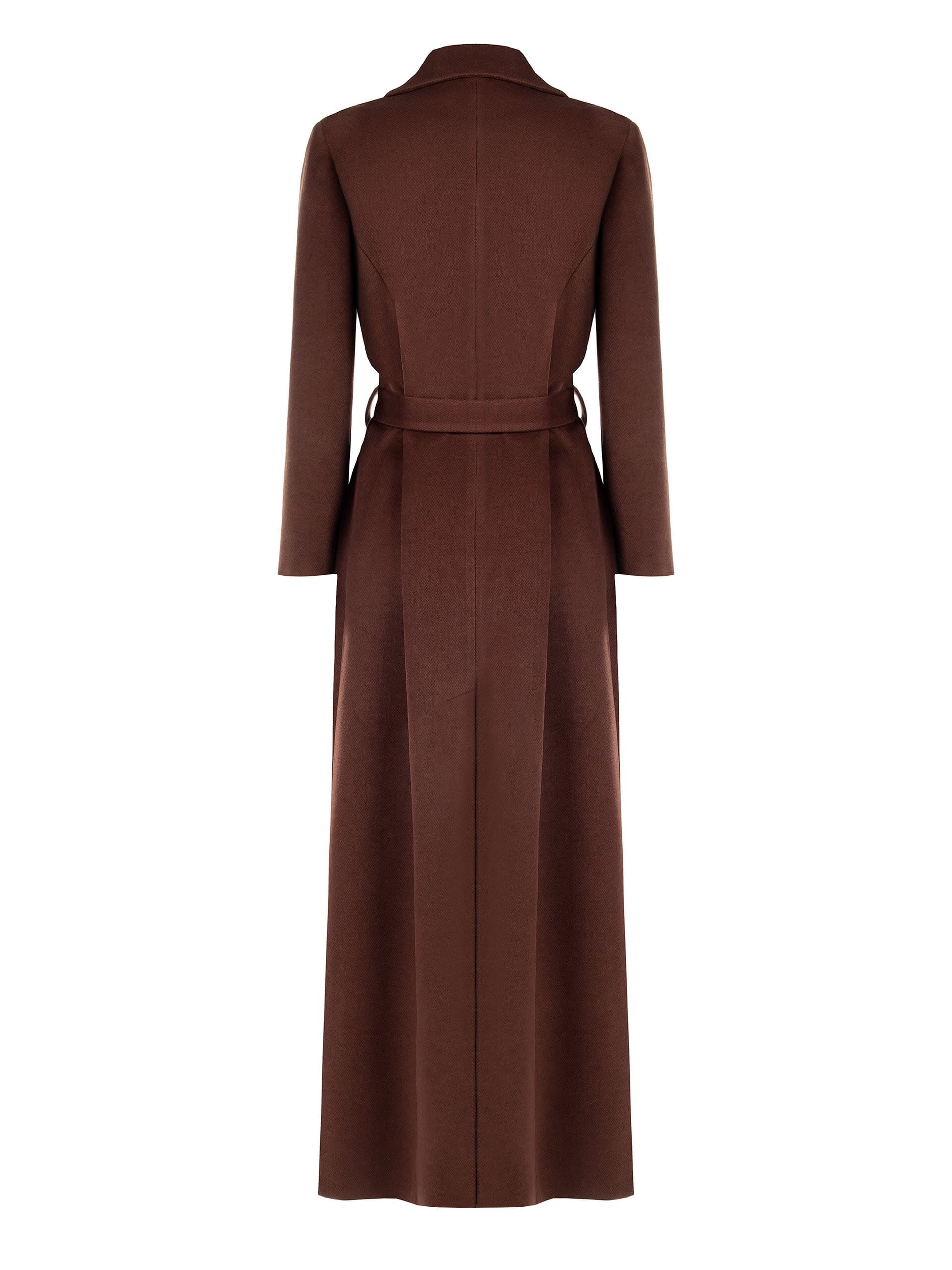 Cappotto Spolverino Extra Lungo In Velour Con Cintura Coordinata Rinascimento