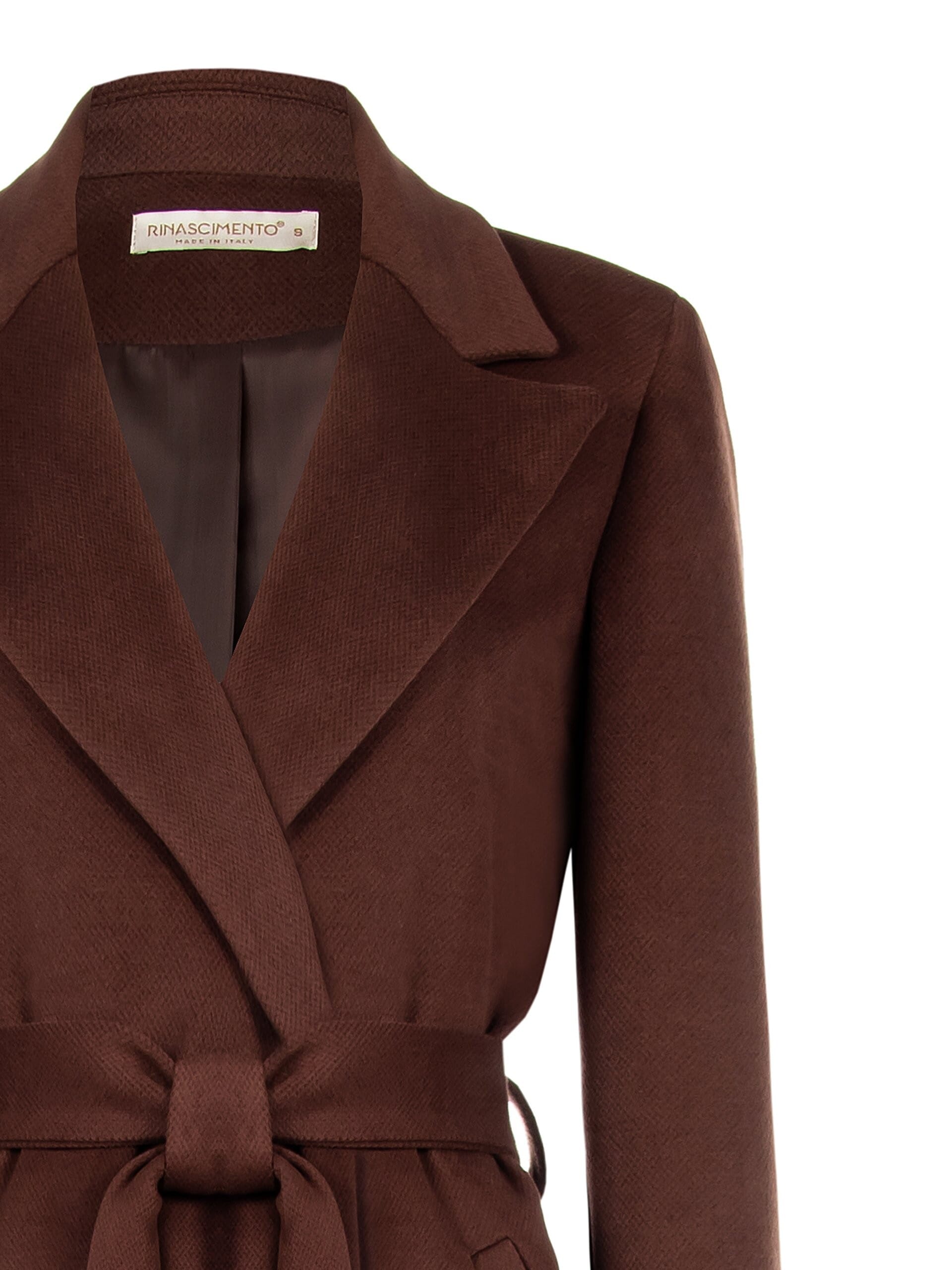 Cappotto Spolverino Extra Lungo In Velour Con Cintura Coordinata Rinascimento