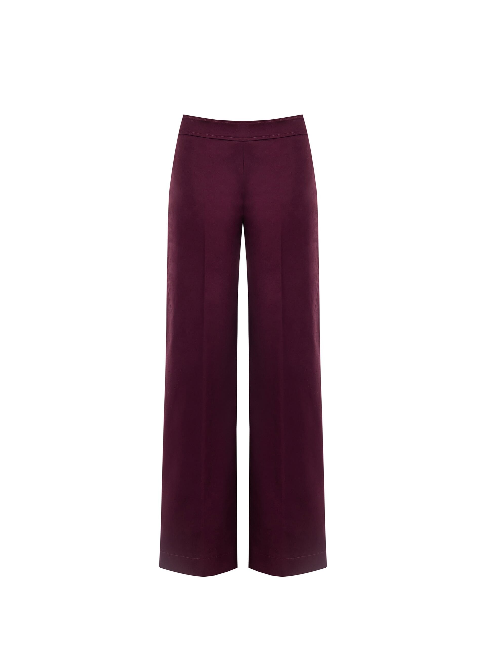 Rinascimento - Pantalon palazzo structuré en coton mélangé