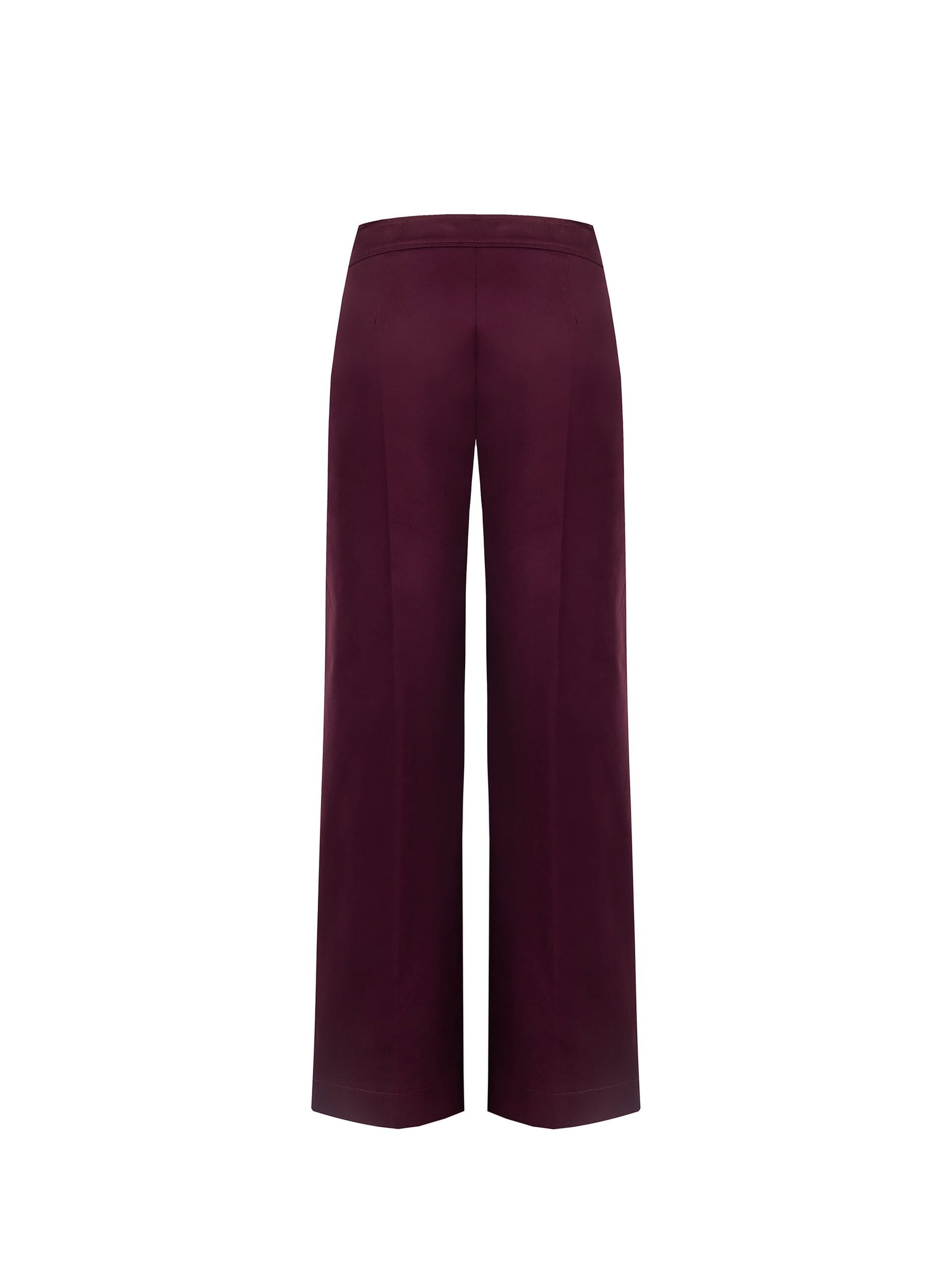 Rinascimento - Pantalon palazzo structuré en coton mélangé