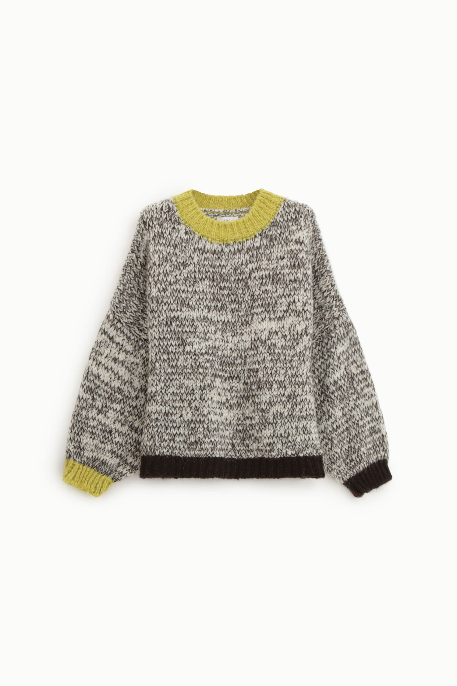 Crew Neck Sweater With Contrasting Details Dixie