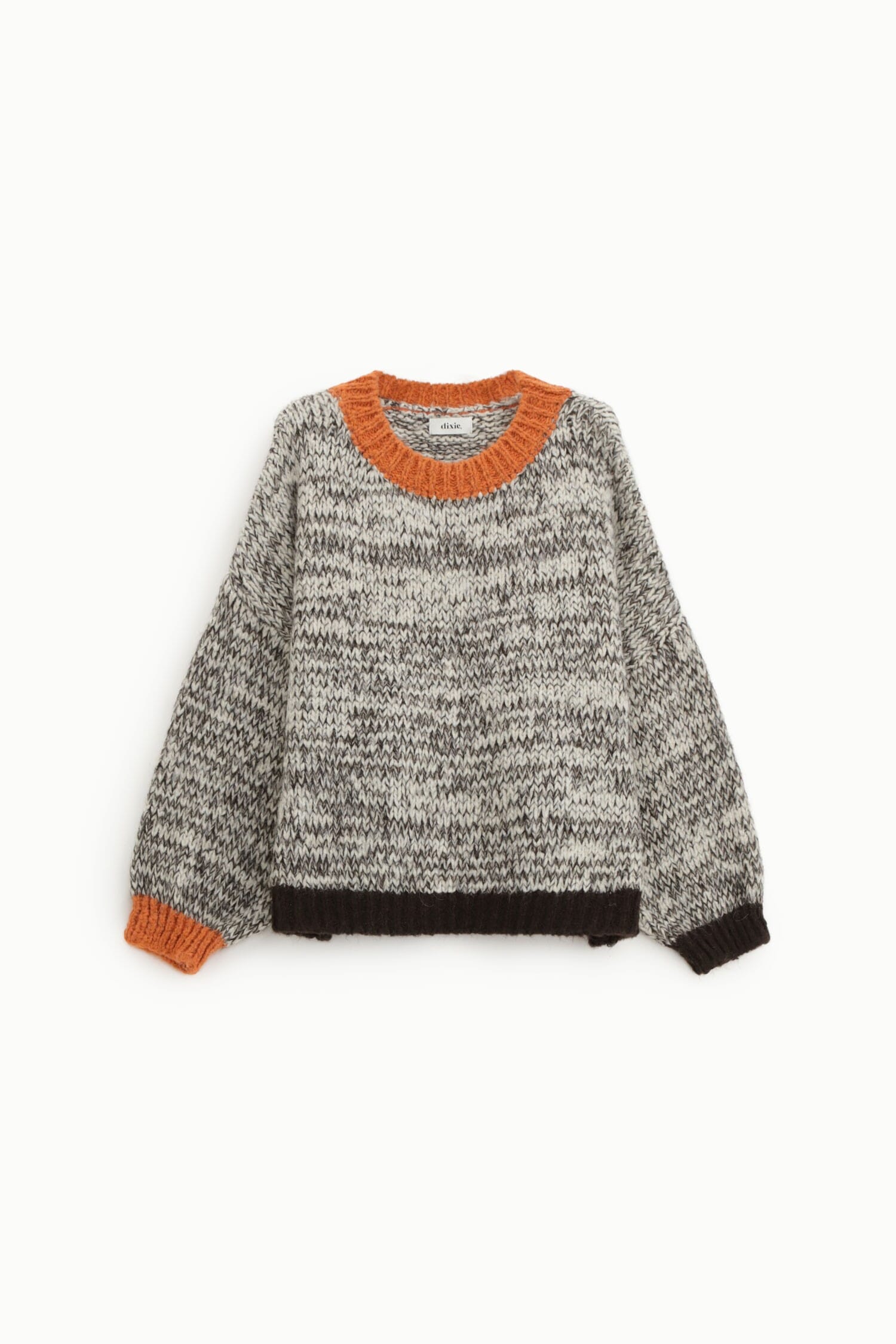 Crew Neck Sweater With Contrasting Details Dixie