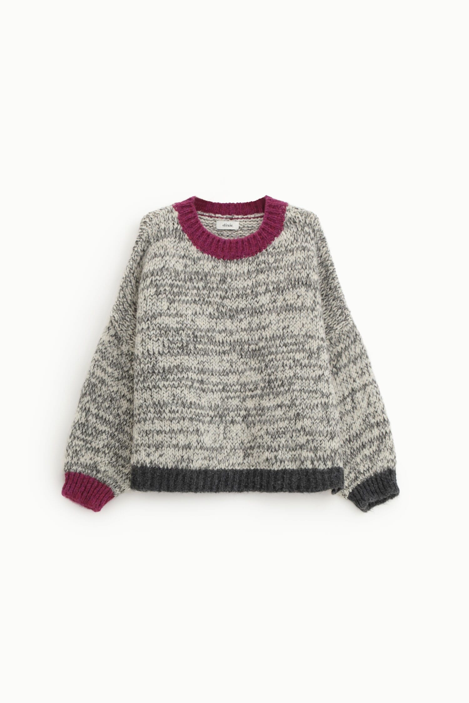 Crew Neck Sweater With Contrasting Details Dixie