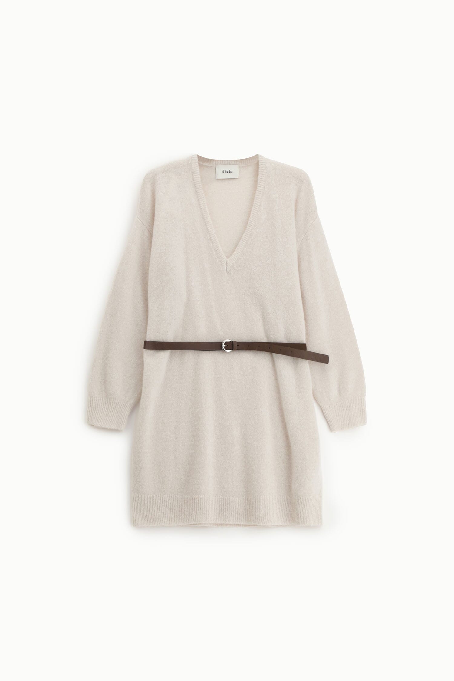 Robe courte avec ceinture et décolleté en V Dixie