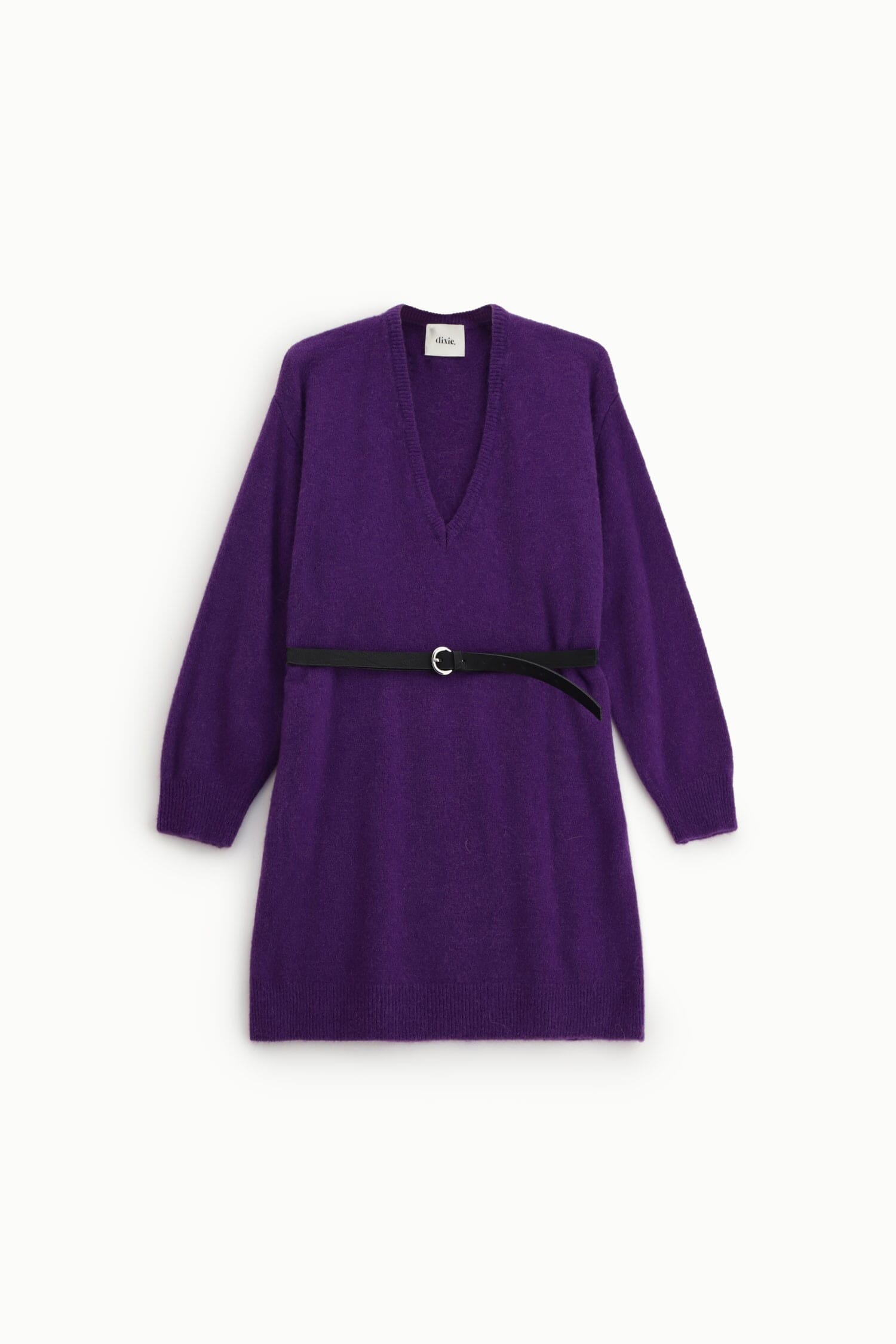 Robe courte avec ceinture et décolleté en V Dixie