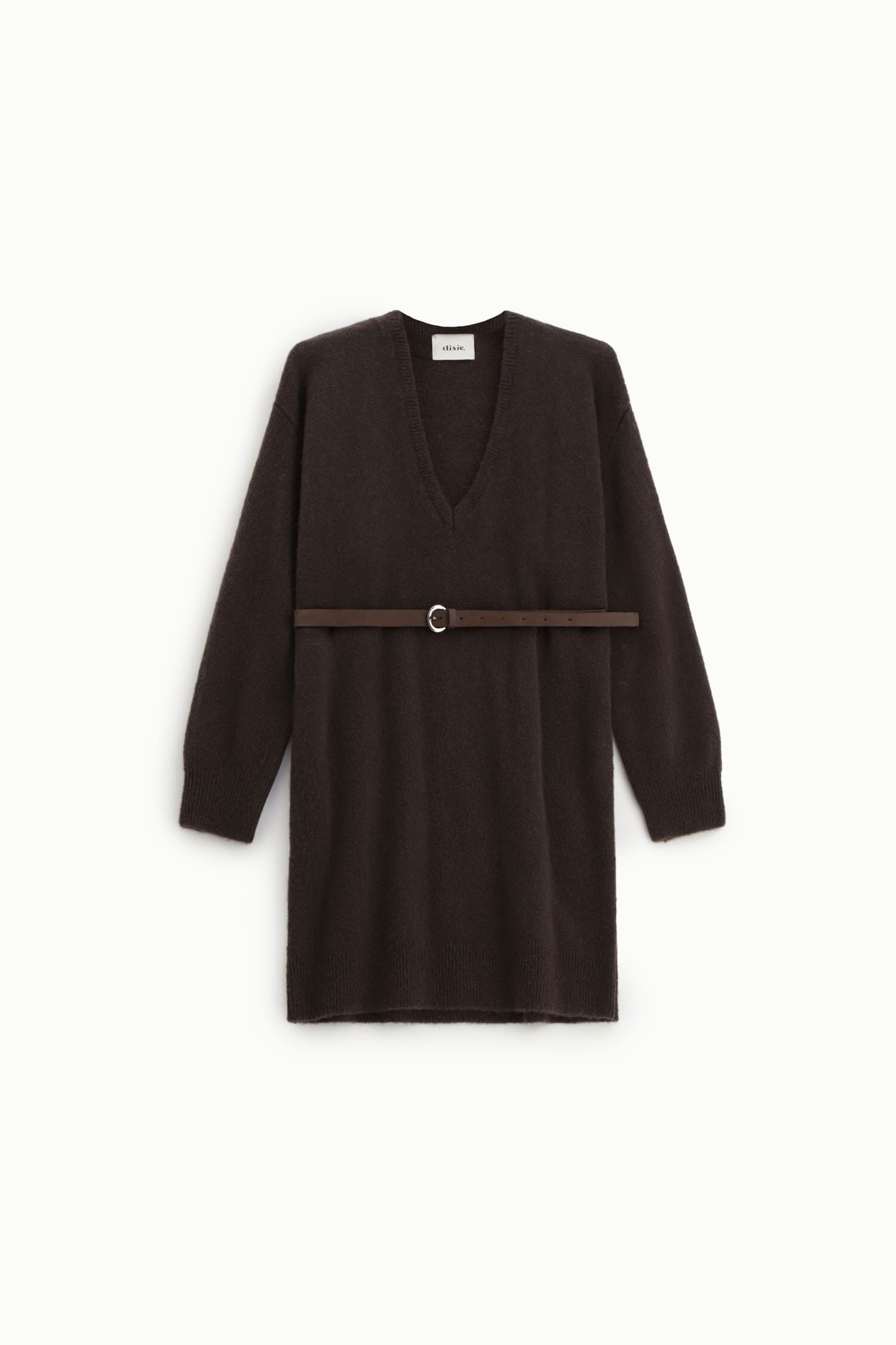 Robe courte avec ceinture et décolleté en V Dixie