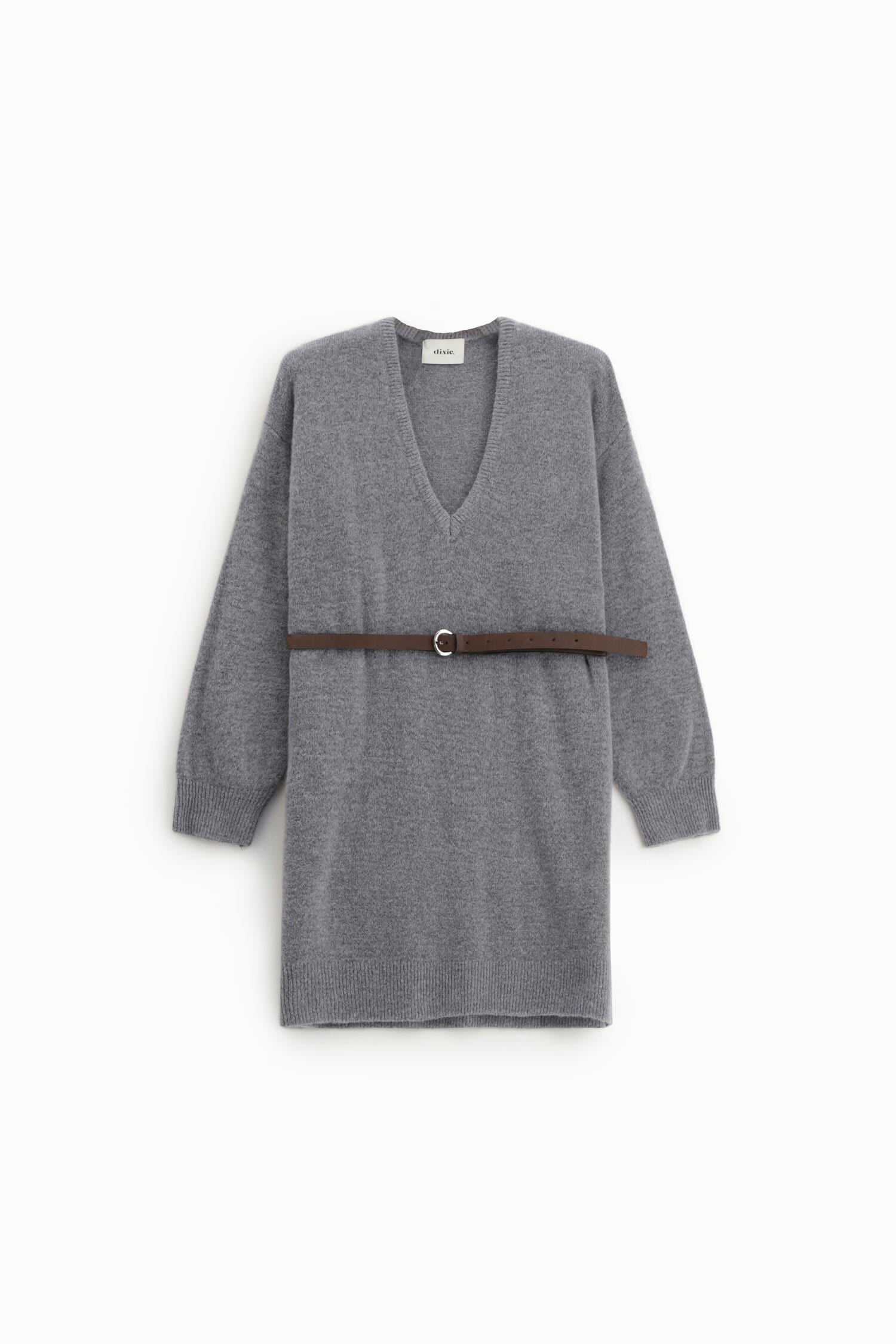 Robe courte avec ceinture et décolleté en V Dixie