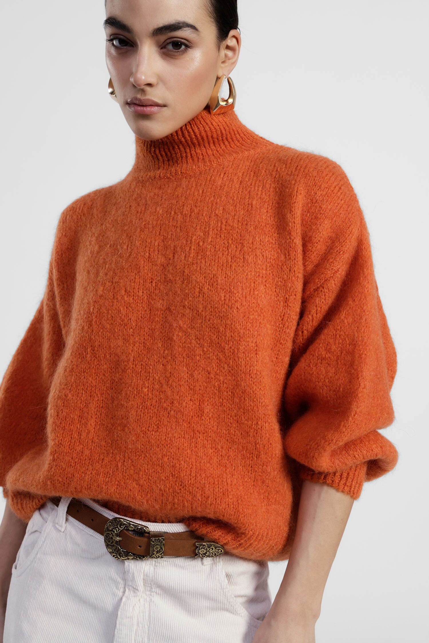 Dixie Wide Long-Sleeve High Neck Sweater (Pull à manches longues et col montant)